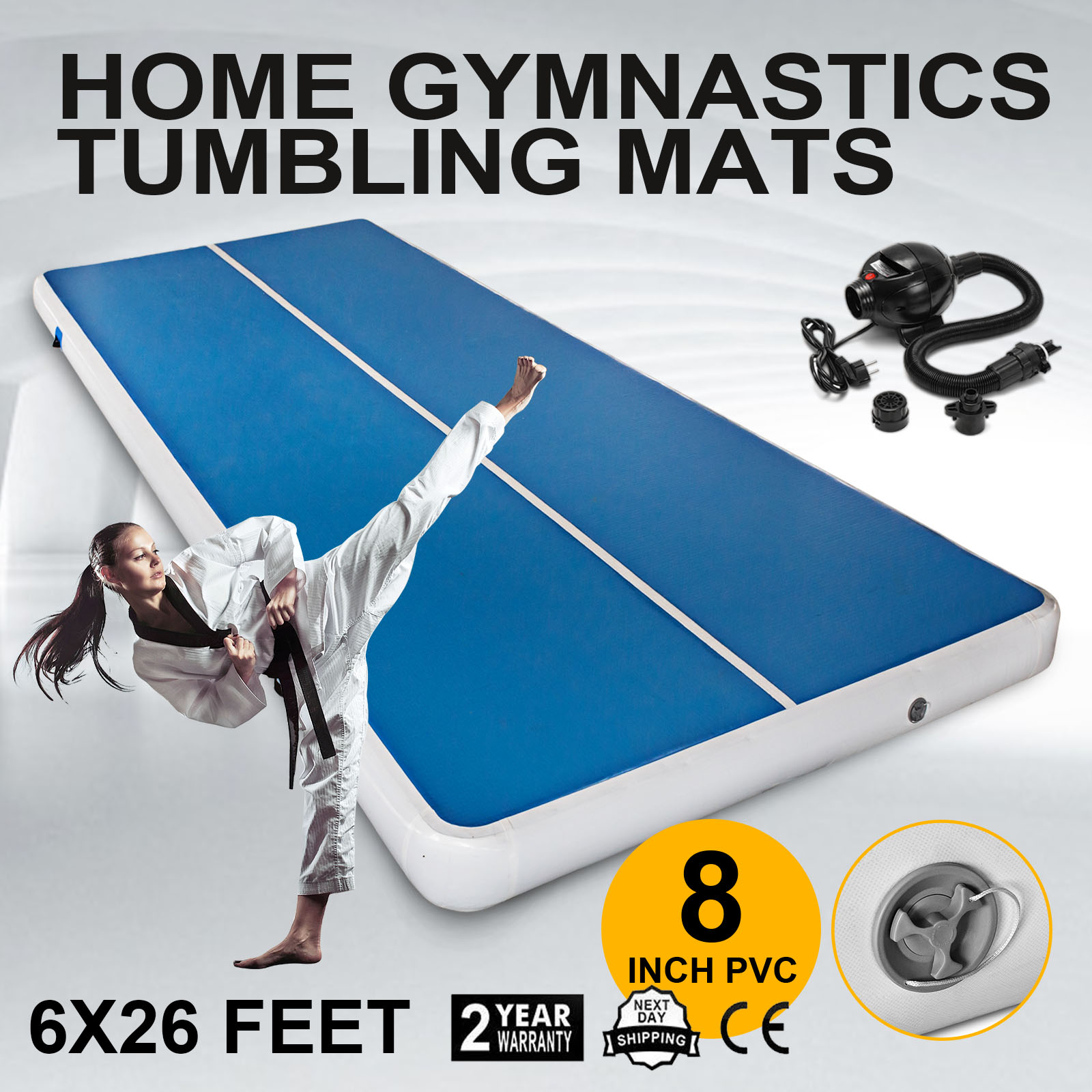 3x1x0.1m Inflatable air track gymnastics tumbling mat airtrack floor Gymnastique