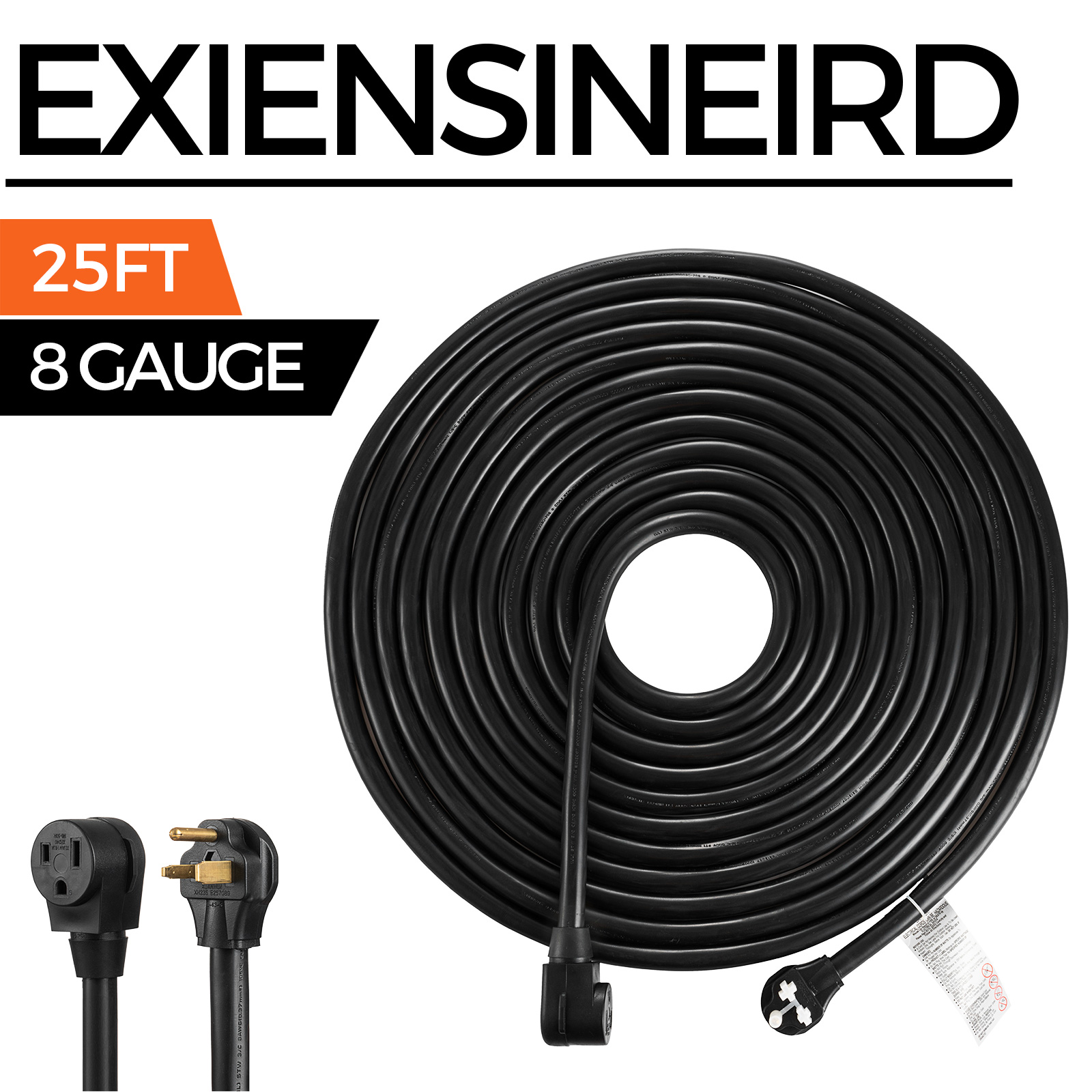 25Ft 8/3 Welder Extension Cord Cable MIG TIG 220 Volt 50 Amp Heavy Duty