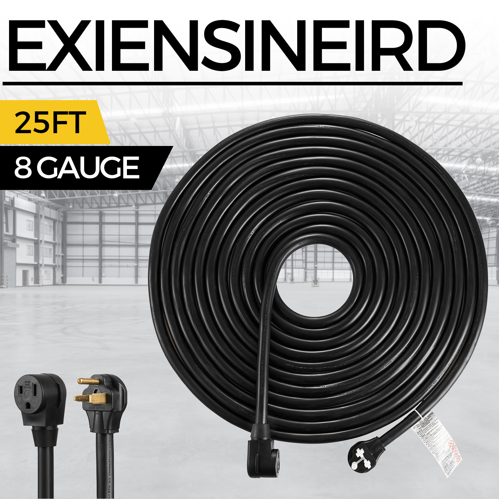 25Ft 220 Volt 50 Amp Heavy Duty 8/3 Welder Extension Cord AWG MIG TIG