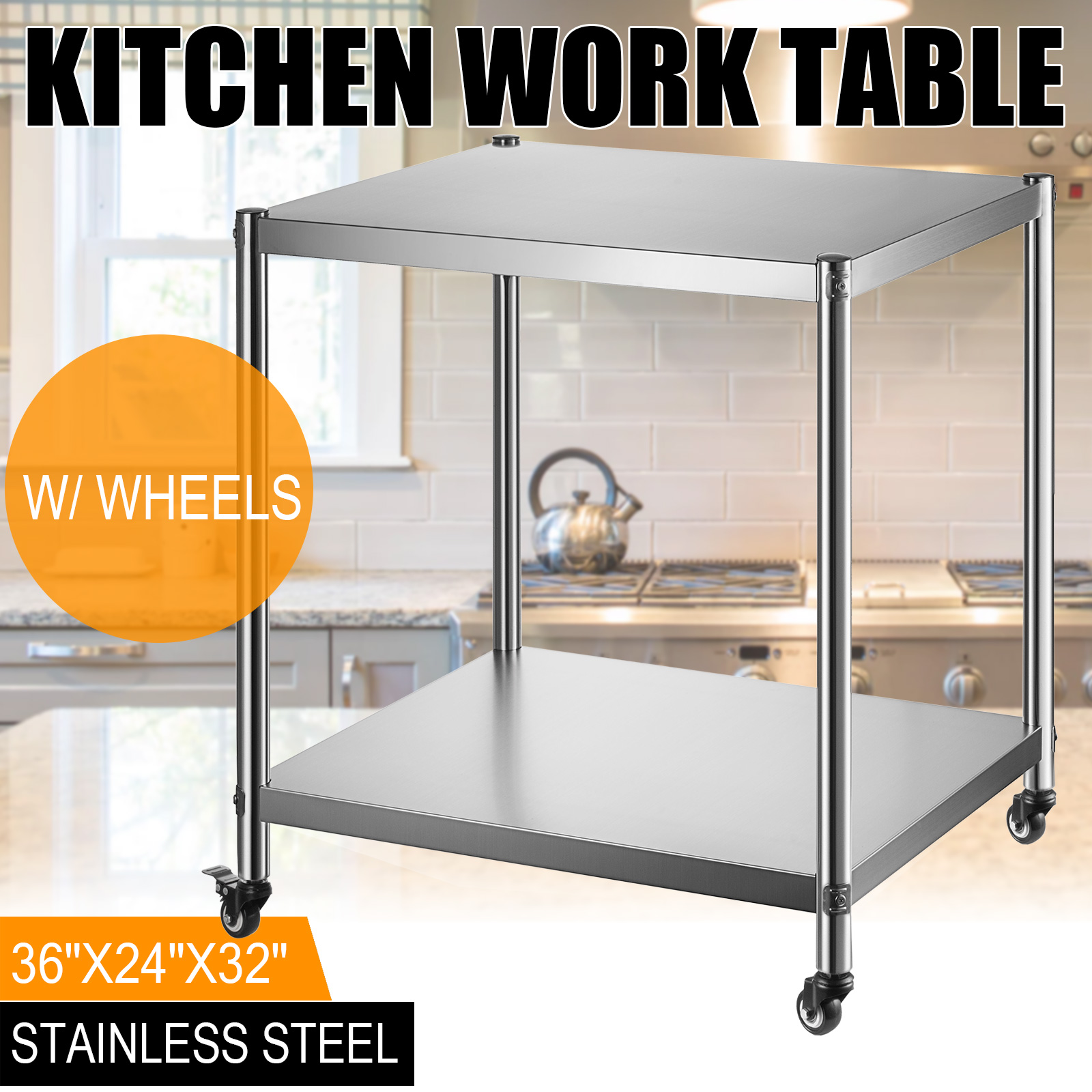 24" x 36" Commercial Kitchen Work Table Prep Stainless Steel Restaurant