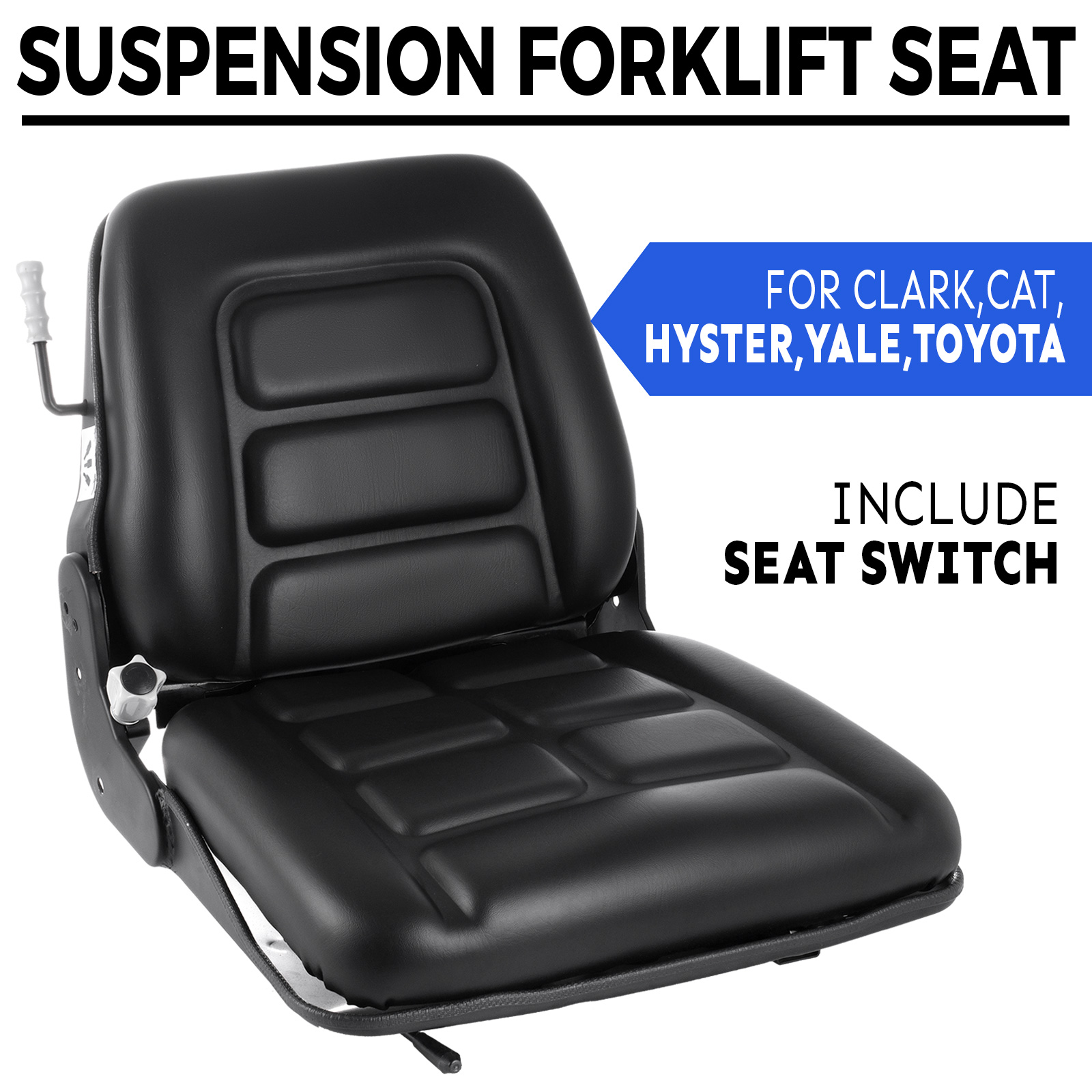 UNIVERSAL VINYL FORKLIFT SUSPENSION SEAT FIT CLARK HYSTER TOYOTA HIGH NEW SELL