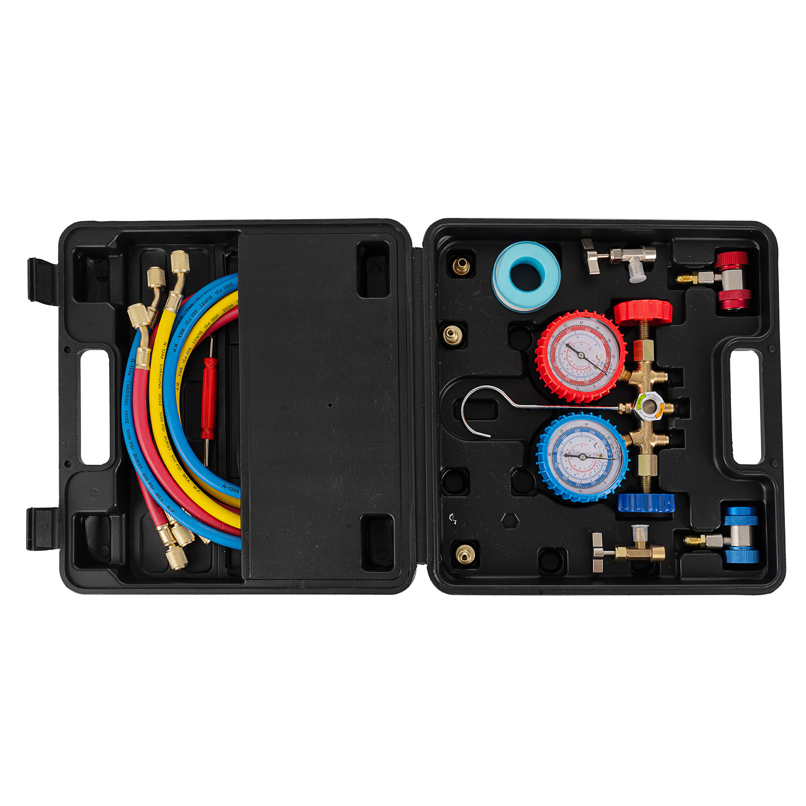 3,5CFM 1/4hp Air Vacuum Pump HVAC Refrigeration AC Manifold Gauge Set R134a Kit 3,5CFM 1/4hp Air Vacuum Pump HVAC Refrigeration AC Manifold Gauge Set R134a Kit