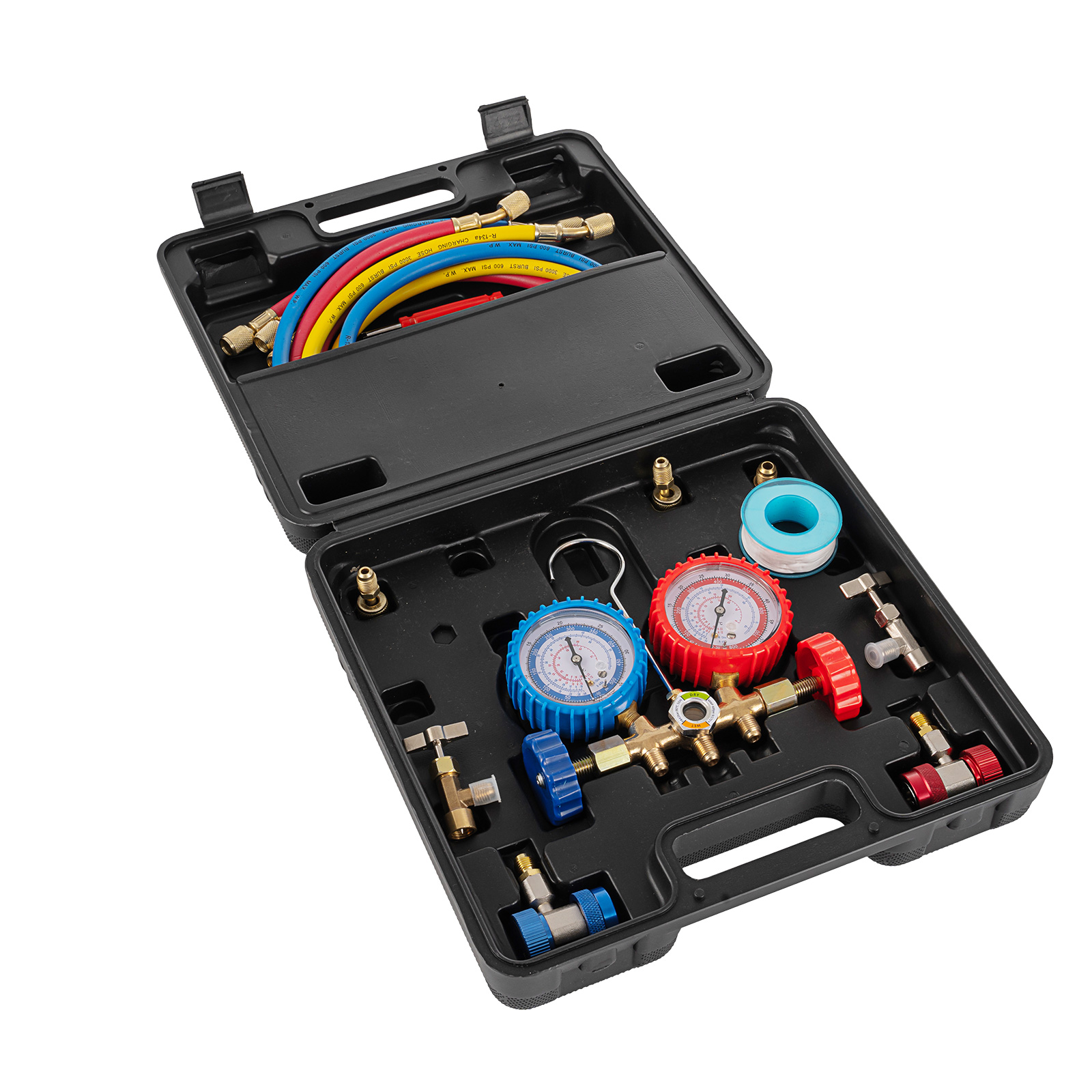 3,5CFM 1/4hp Air Vacuum Pump HVAC Refrigeration AC Manifold Gauge Set R134a Kit 3,5CFM 1/4hp Air Vacuum Pump HVAC Refrigeration AC Manifold Gauge Set R134a Kit