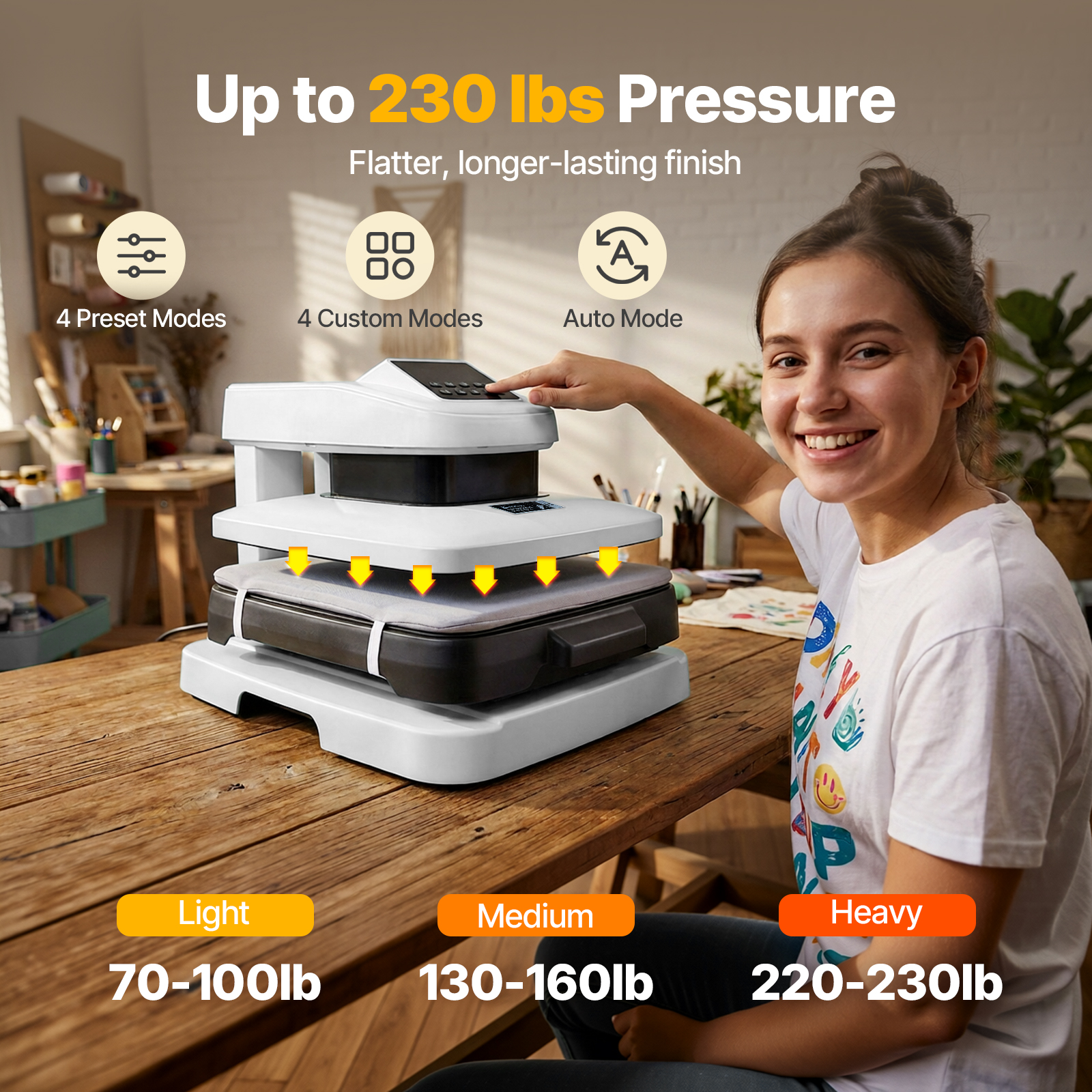 15"x15" Automatic Heat Press Machine for T Shirts with Auto Release
