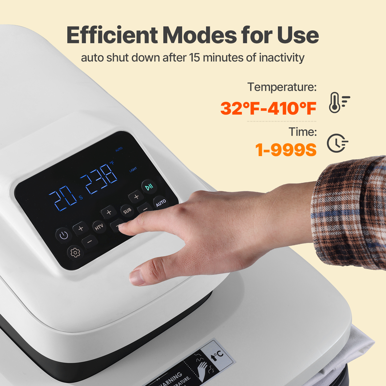15"x15" Automatic Heat Press Machine for T Shirts with Auto Release