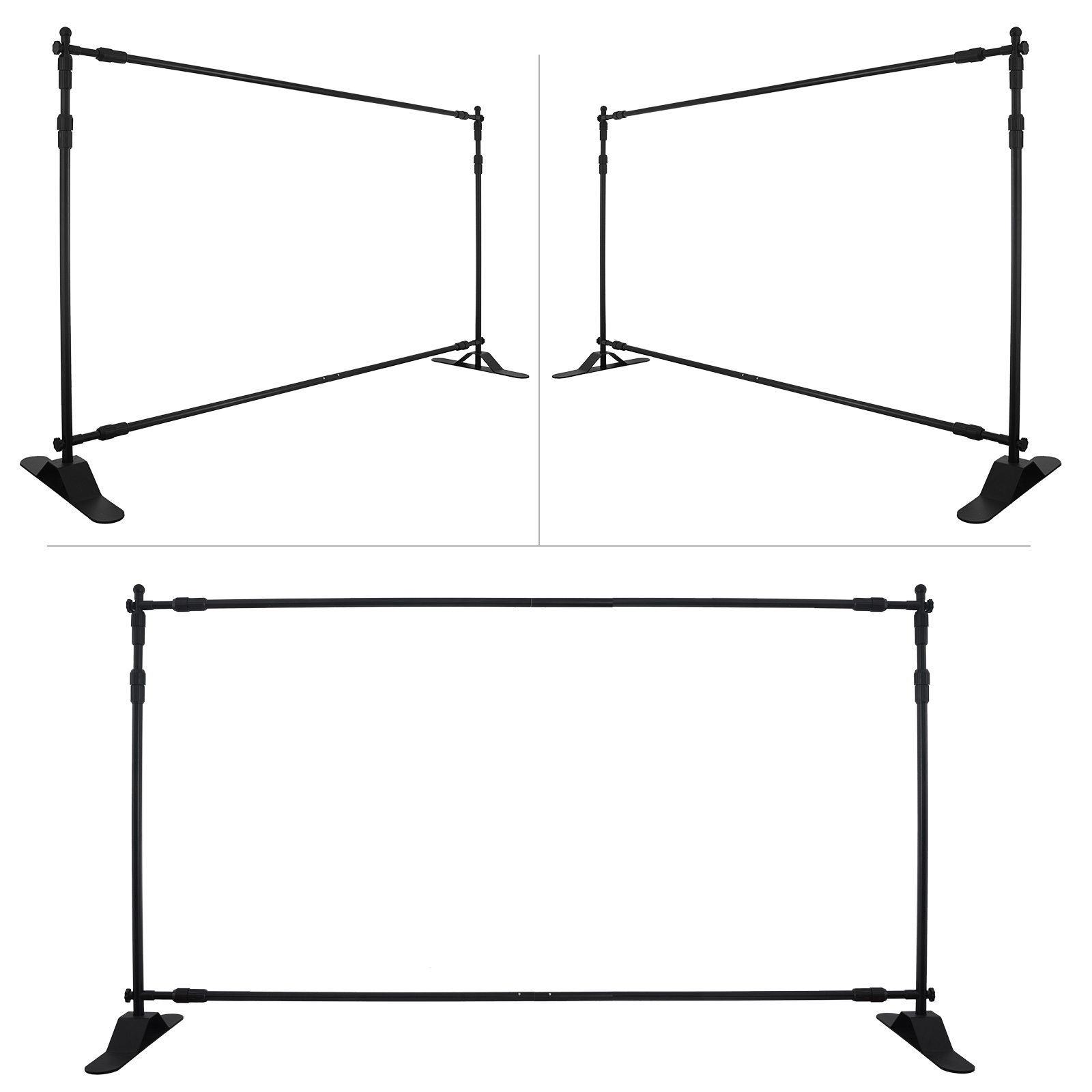 10' X 8' STEP AND REPEAT BACKDROP TELESCOPIC BANNER STAND TRADE SHOW ADJUSTABLE