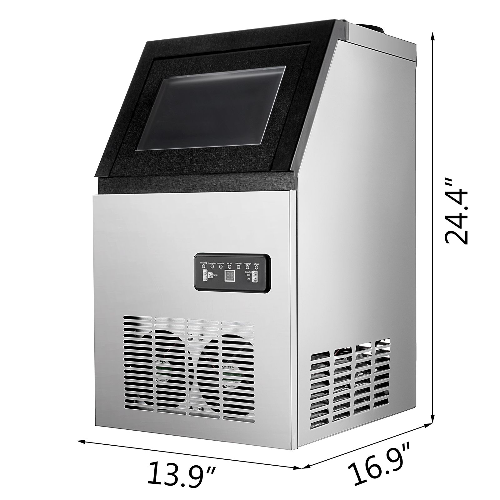 Commercial Ice Maker Ice Cube Making Machine 3*8PC Stores Restaurants 90LBS Commercial Ice Maker Ice Cube Making Machine 3*8PC Stores Restaurants 90LBS