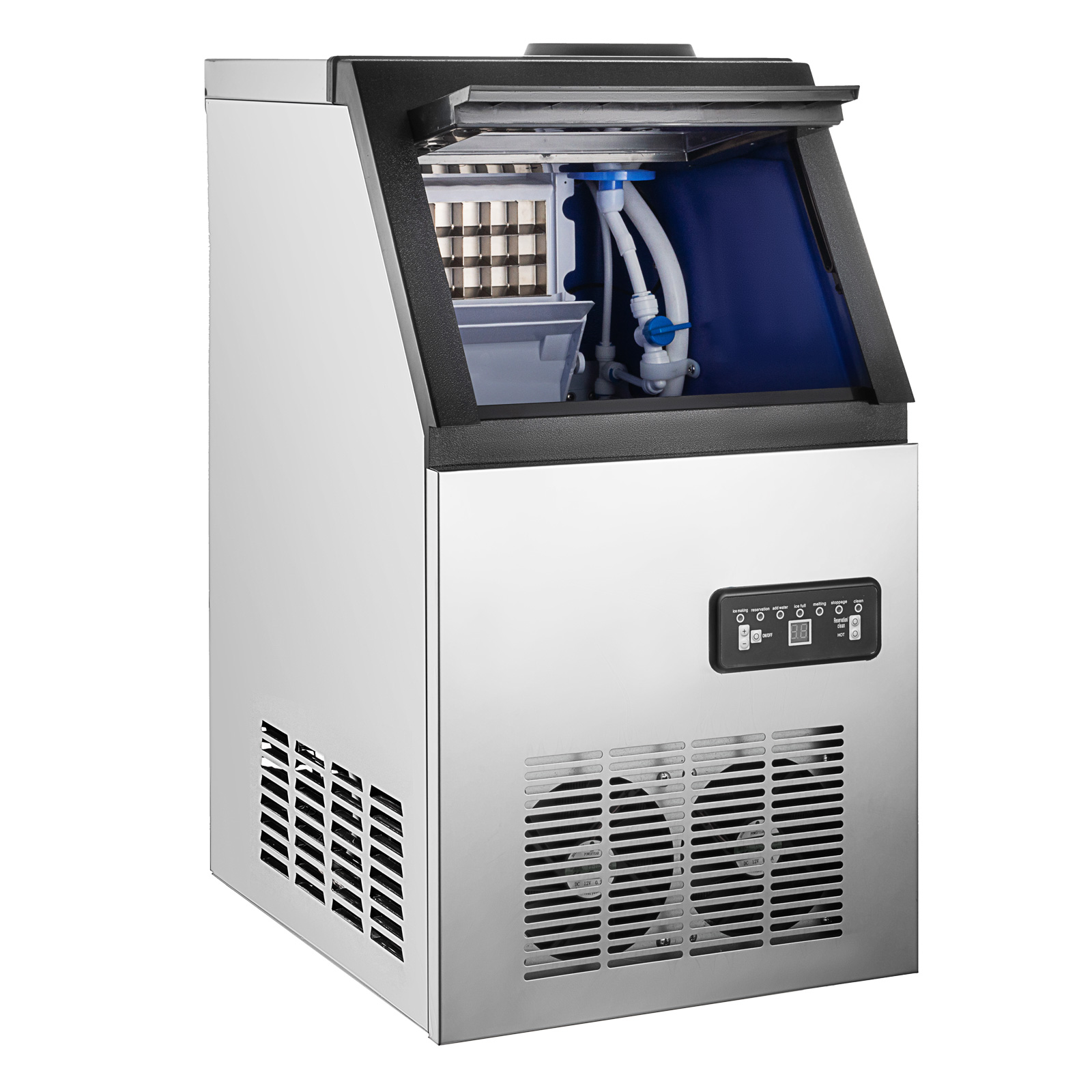 Commercial Ice Maker Ice Cube Making Machine 3*8PC Stores Restaurants 90LBS Commercial Ice Maker Ice Cube Making Machine 3*8PC Stores Restaurants 90LBS