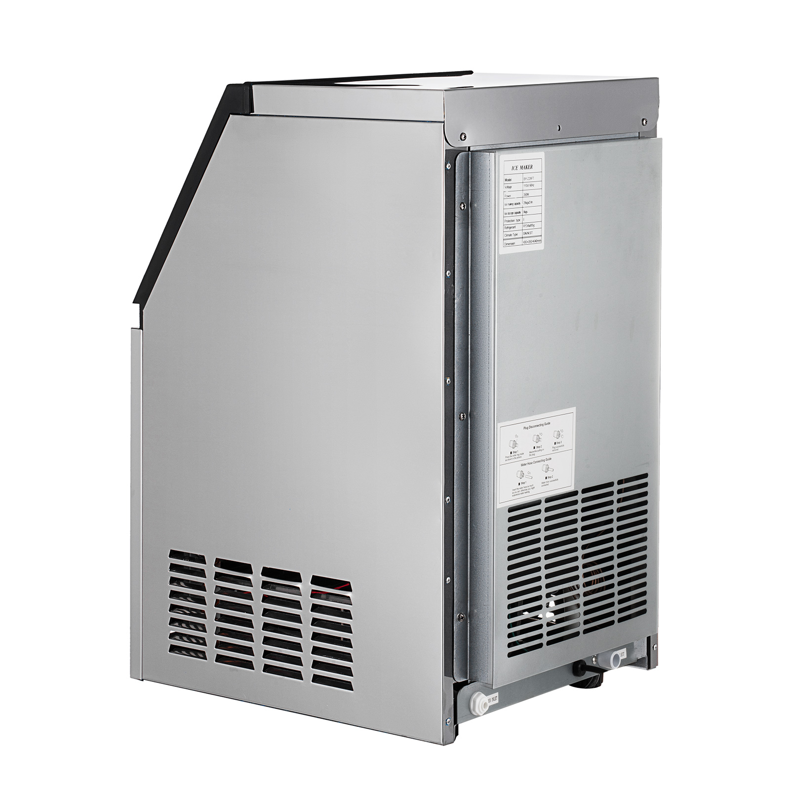 Commercial Ice Maker Ice Cube Making Machine 3*8PC Stores Restaurants 90LBS Commercial Ice Maker Ice Cube Making Machine 3*8PC Stores Restaurants 90LBS