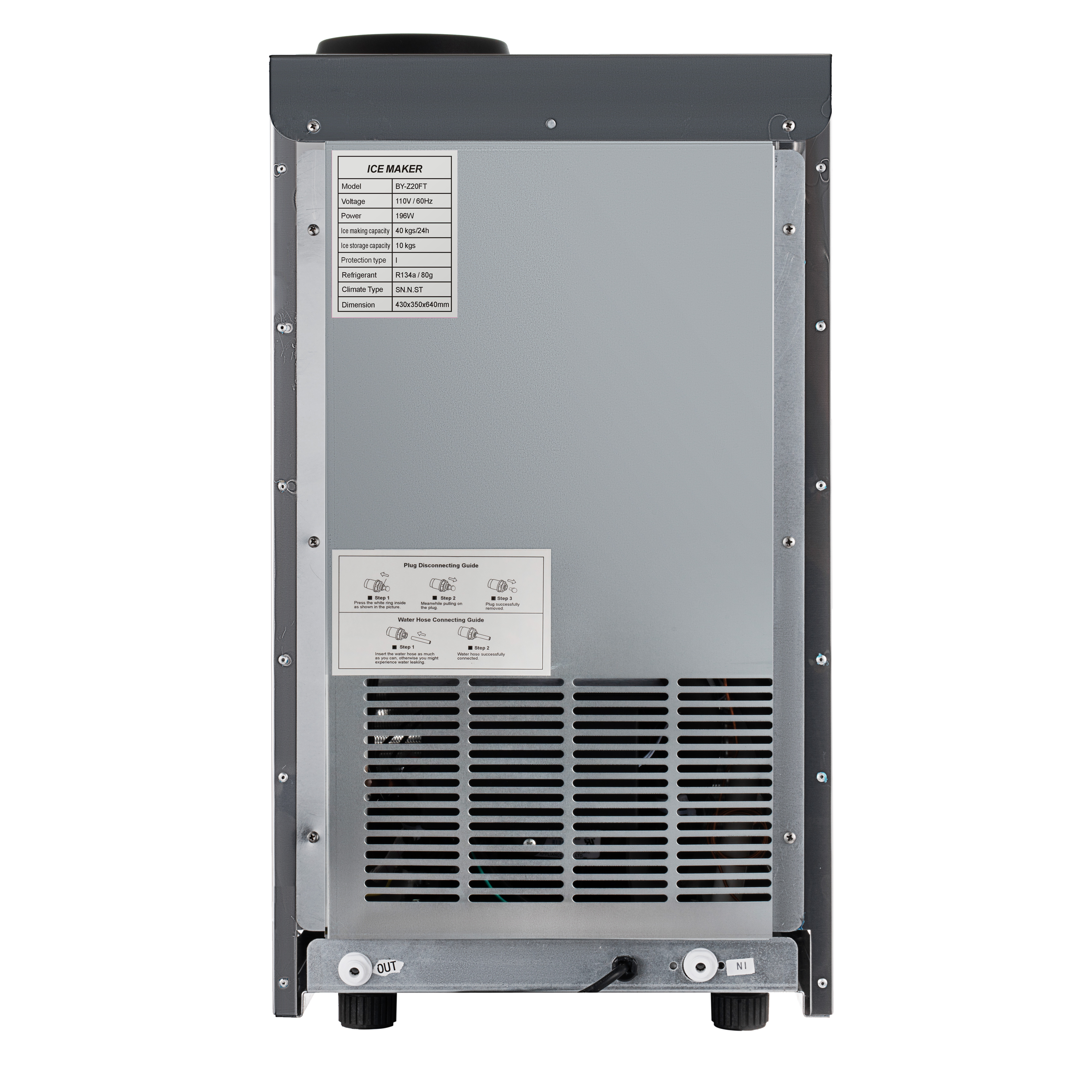 Commercial Ice Maker Ice Cube Making Machine 3*8PC Stores Restaurants 90LBS Commercial Ice Maker Ice Cube Making Machine 3*8PC Stores Restaurants 90LBS