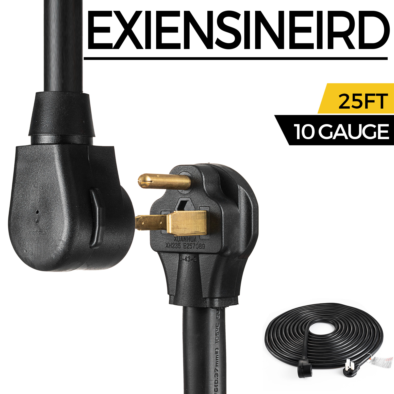 25FT 10/3 50Amp 220Volt Welder Extension Cord 10 Gauge Heavy Duty