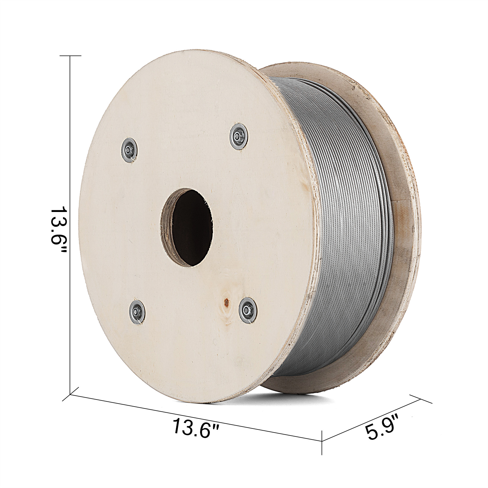 1/8" 1x19 Stainless Steel Cable Wire Rope Grade 316 (1000 feet) 1/8" 1x19 Stainless Steel Cable Wire Rope Grade 316 (1000 feet)