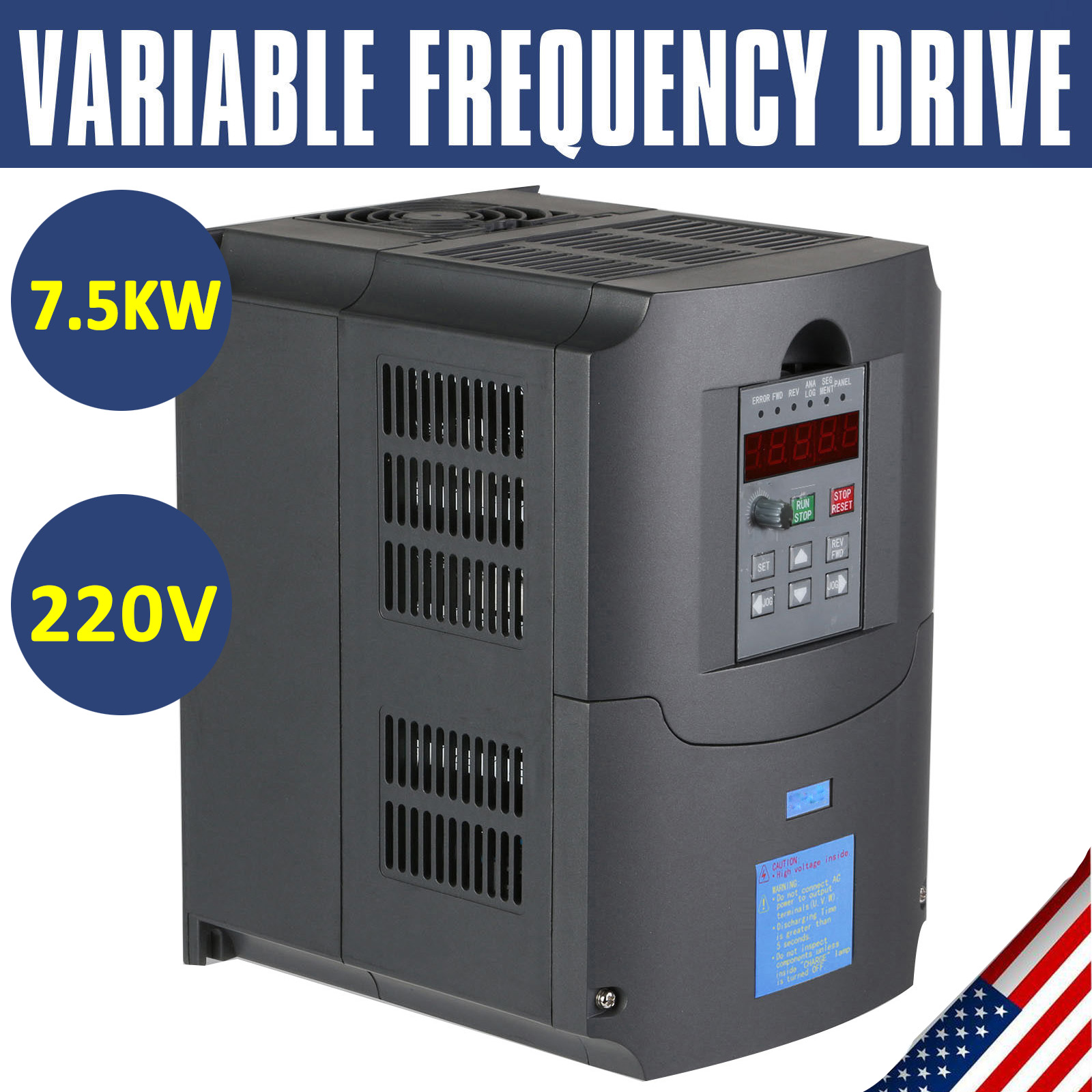 NEWEST 7.5KW 220V 10HP 34A VFD VARIABLE FREQUENCY DRIVE INVERTER CE QUALITY