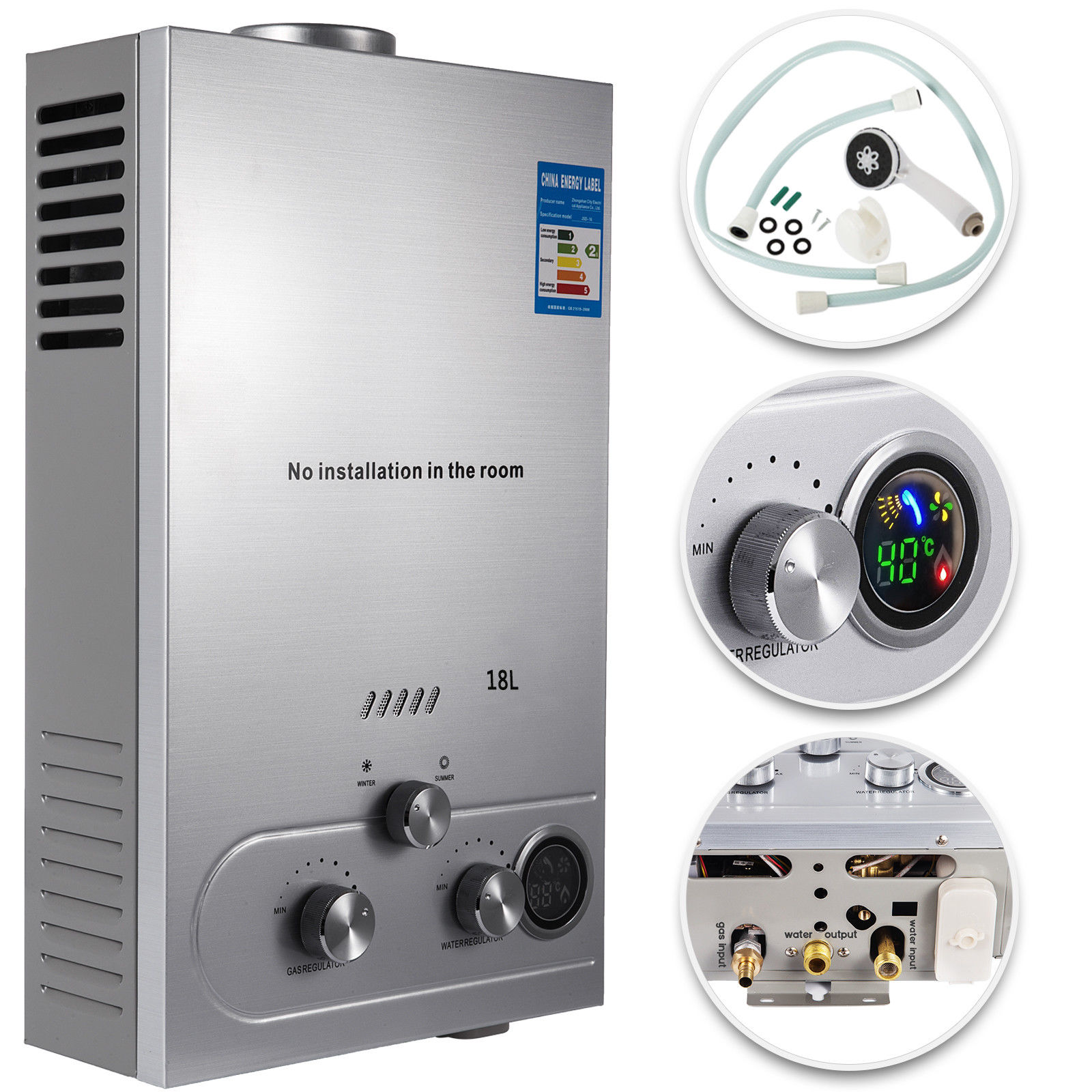18L Natural Gas Hot Water Heater Instant Boiler On Demand Tankless Water Heater 18L Natural Gas Hot Water Heater Instant Boiler On Demand Tankless Water Heater
