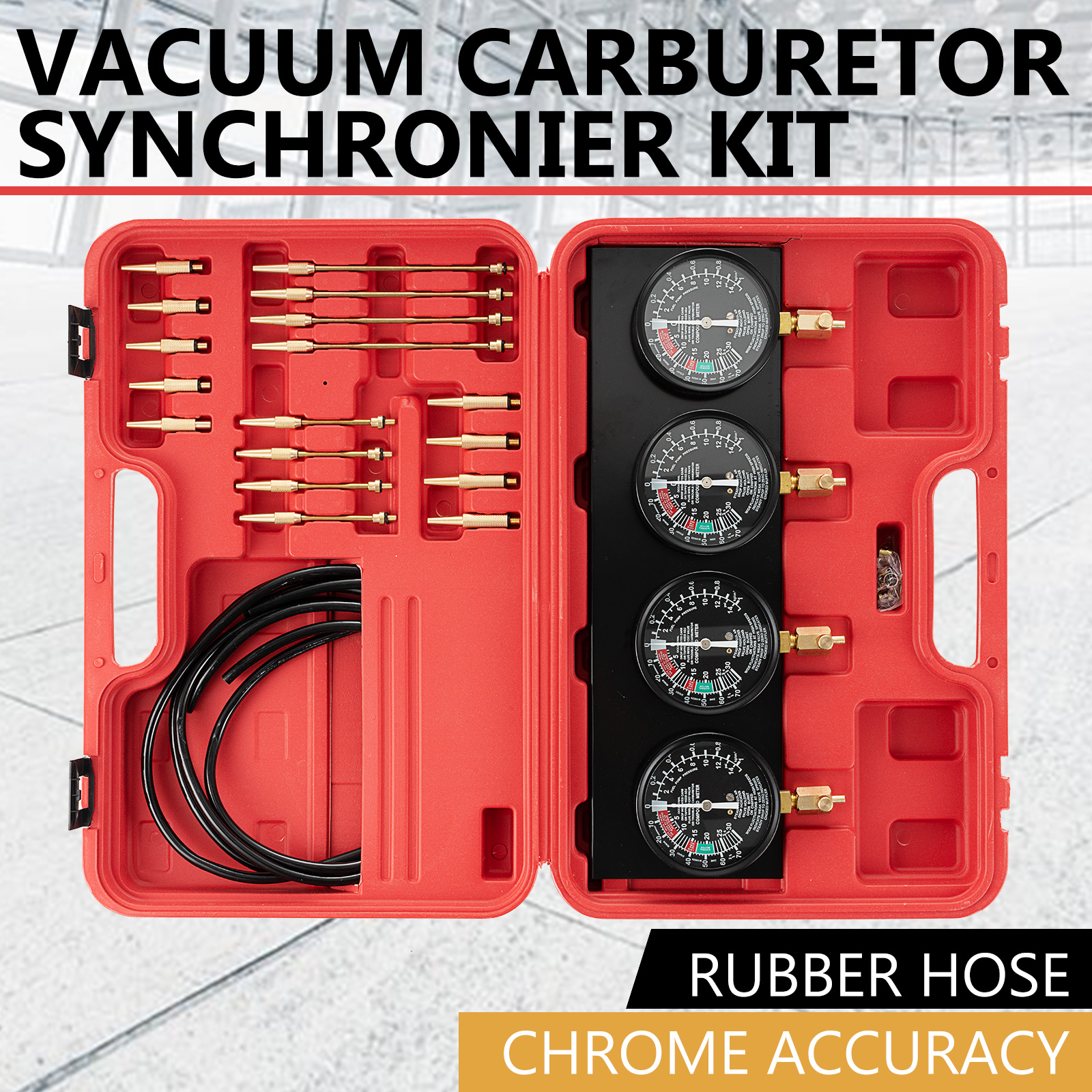 4 Gauges Carburetor Synchronizer Carb Vacuum Sync Tool for Honda