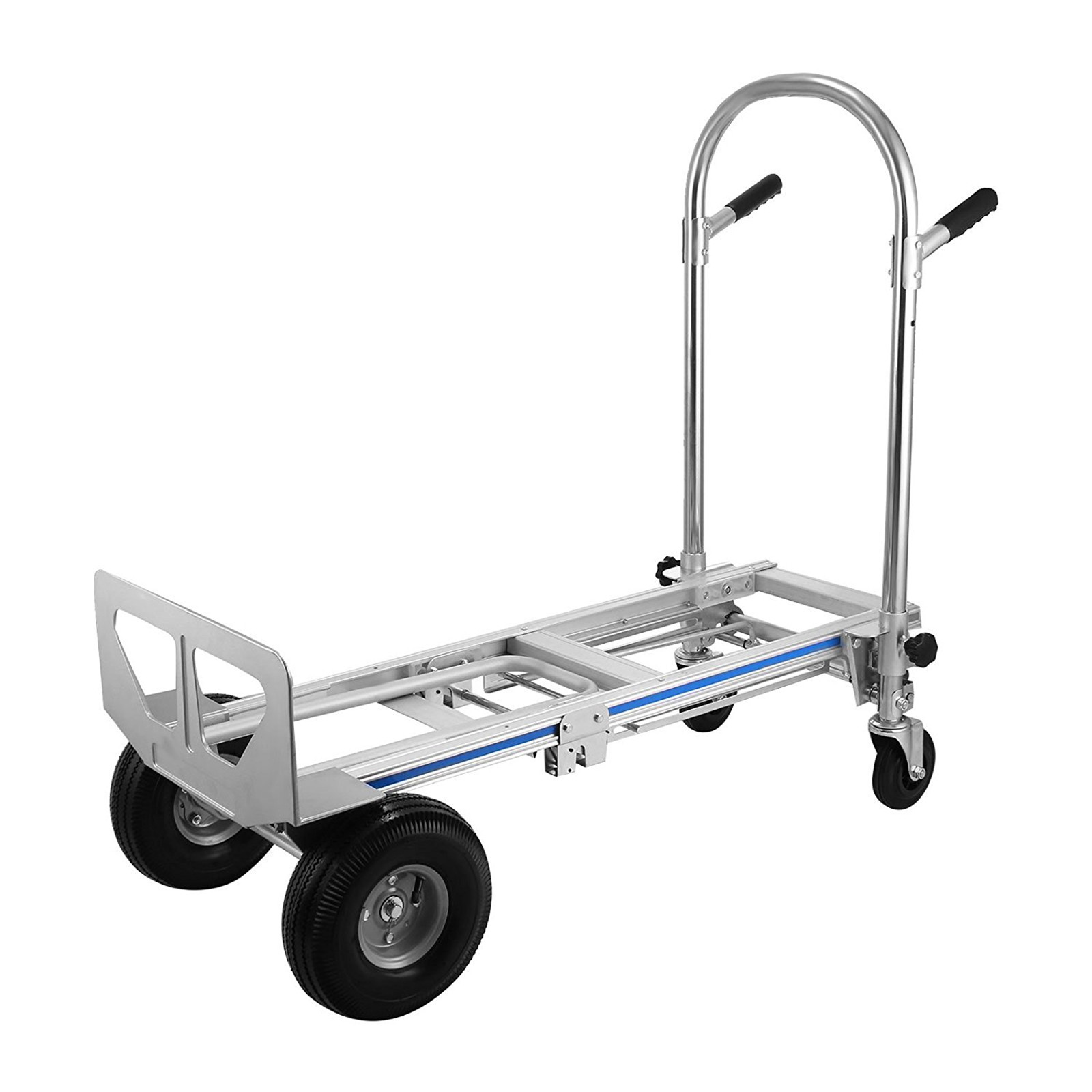 3 In 1 All Aluminum Hand Truck Dolly 1000 LB Utility Cart Folding Multifunction