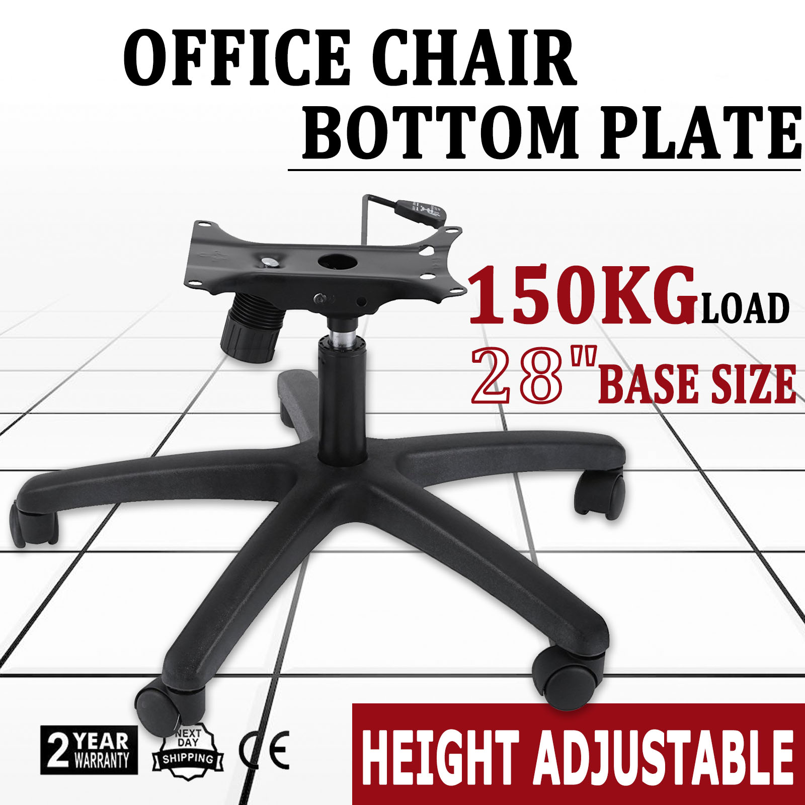 Office Chair Base 28 Inch Swivel Chair Base Heavy Duty 350 Pounds Replacement