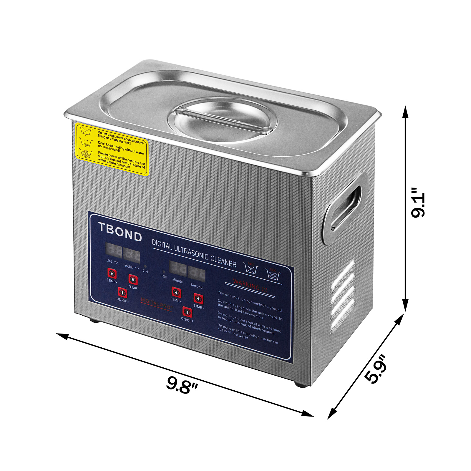 3L Ultrasonic Cleaner Cleaning Equipment Liter Industry Heated W/ Timer