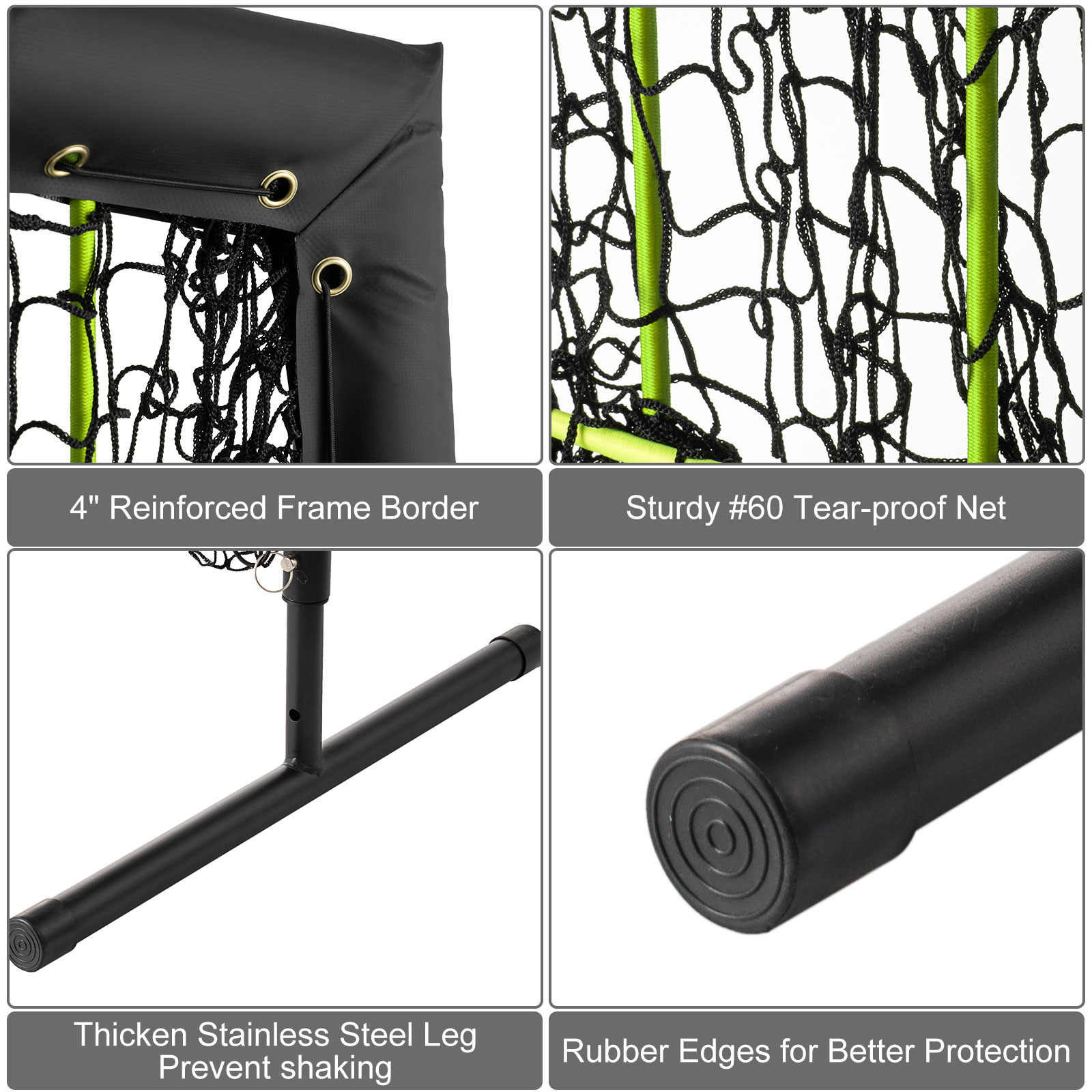 JAPER BEES Pitching Net With Strike Zone - 9 Hole Baseball