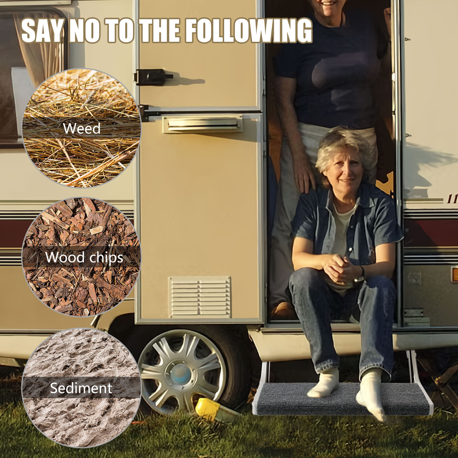 Wheels RV Camper Steps Compact One-Hand Expand or Collapse Manual Single Drop Down Steps Metal Solid RV Stairs Folding Stable Ladders Outdoor Mobile Home Step Stool for Travel Camping Trailers Wheels RV Camper Steps Compact One-Hand Expand or Collapse Manual Single Drop Down Steps Metal Solid RV Stairs Folding Stable Ladders Outdoor Mobile Home Step Stool for Travel Camping Trailers