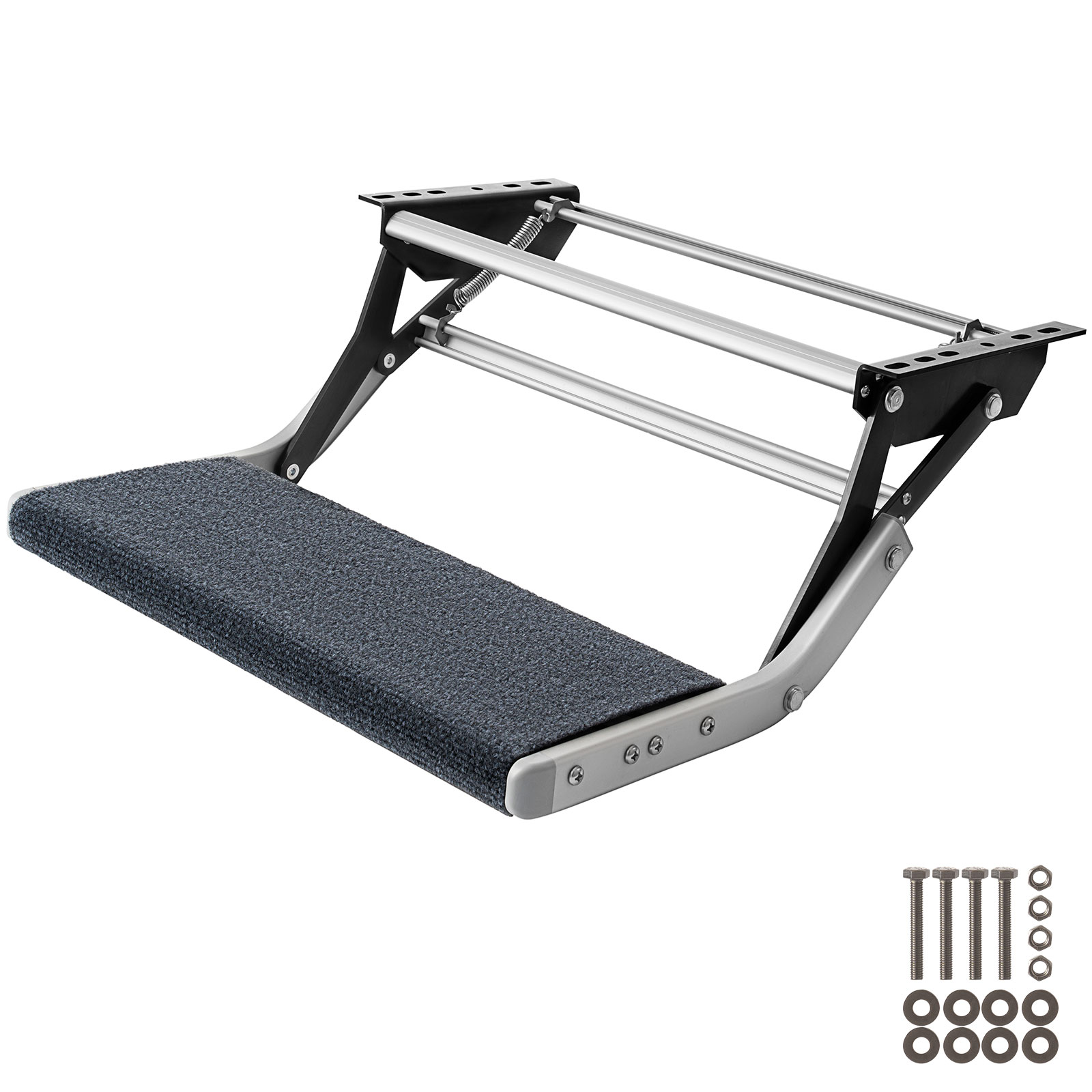 Wheels RV Camper Steps Compact One-Hand Expand or Collapse Manual Single Drop Down Steps Metal Solid RV Stairs Folding Stable Ladders Outdoor Mobile Home Step Stool for Travel Camping Trailers Wheels RV Camper Steps Compact One-Hand Expand or Collapse Manual Single Drop Down Steps Metal Solid RV Stairs Folding Stable Ladders Outdoor Mobile Home Step Stool for Travel Camping Trailers