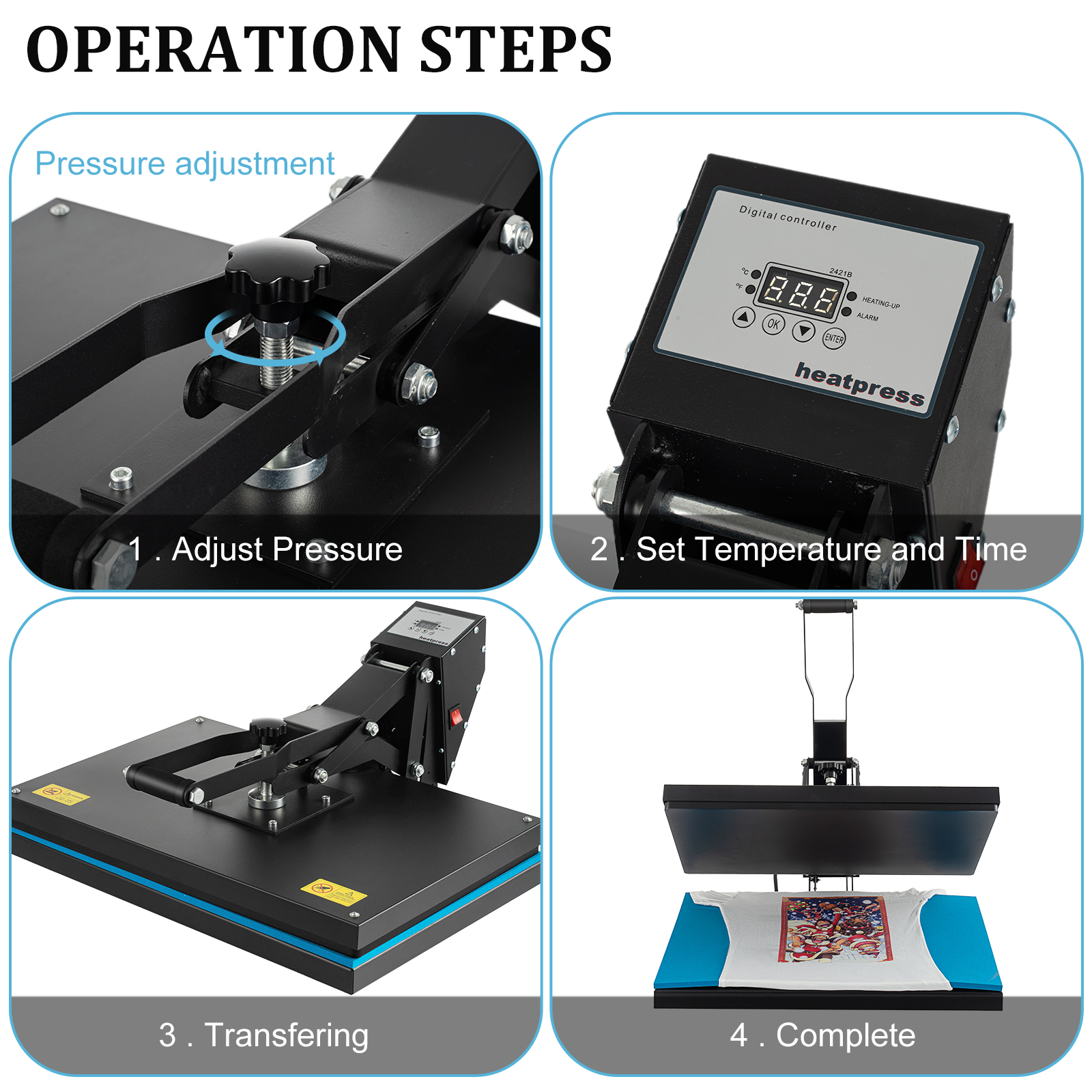 Heat Press Machine 16" x 24" Clamshell Sublimation Printer for T-shirt Heat Press Machine 16" x 24" Clamshell Sublimation Printer for T-shirt