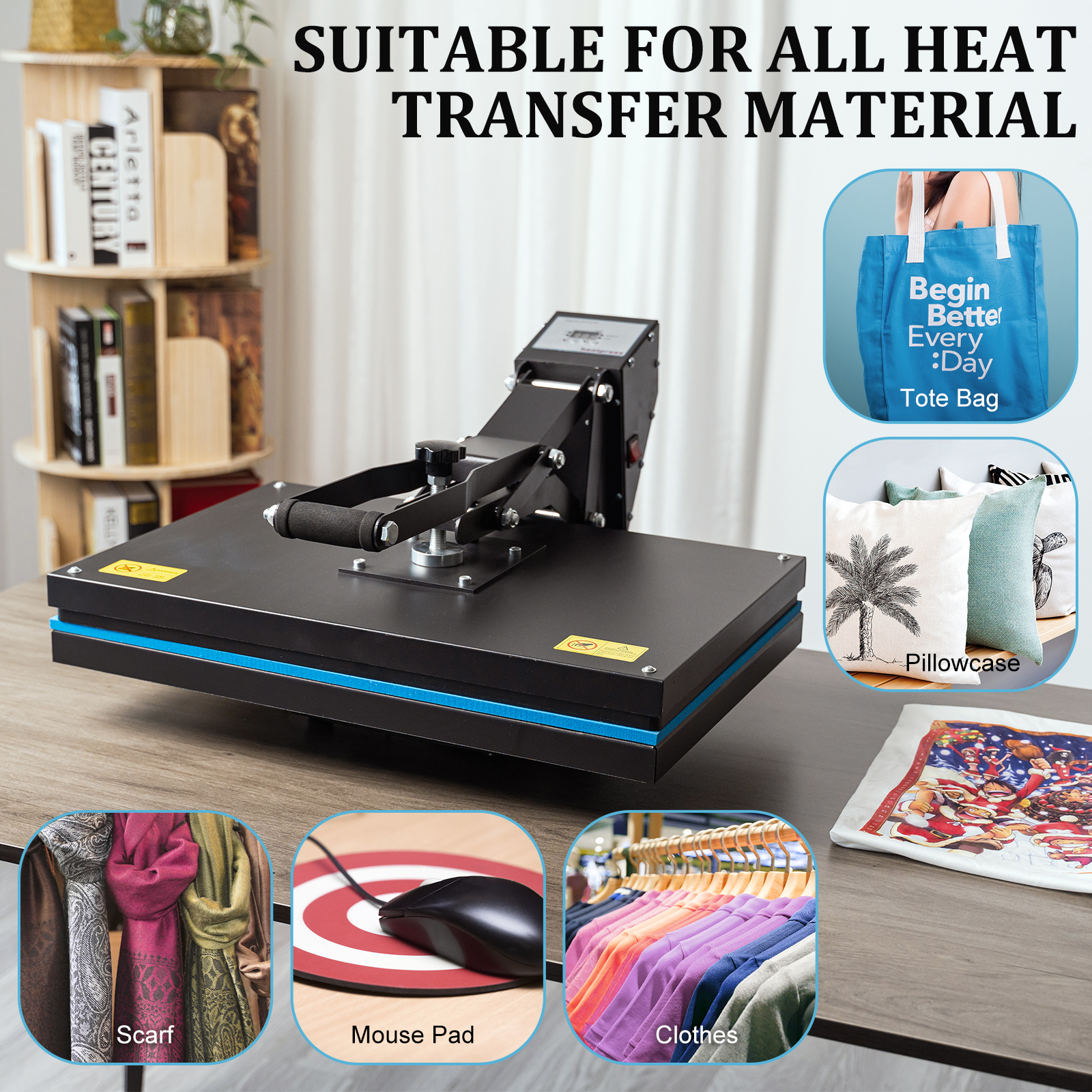 Heat Press Machine 16" x 24" Clamshell Sublimation Printer for T-shirt Heat Press Machine 16" x 24" Clamshell Sublimation Printer for T-shirt