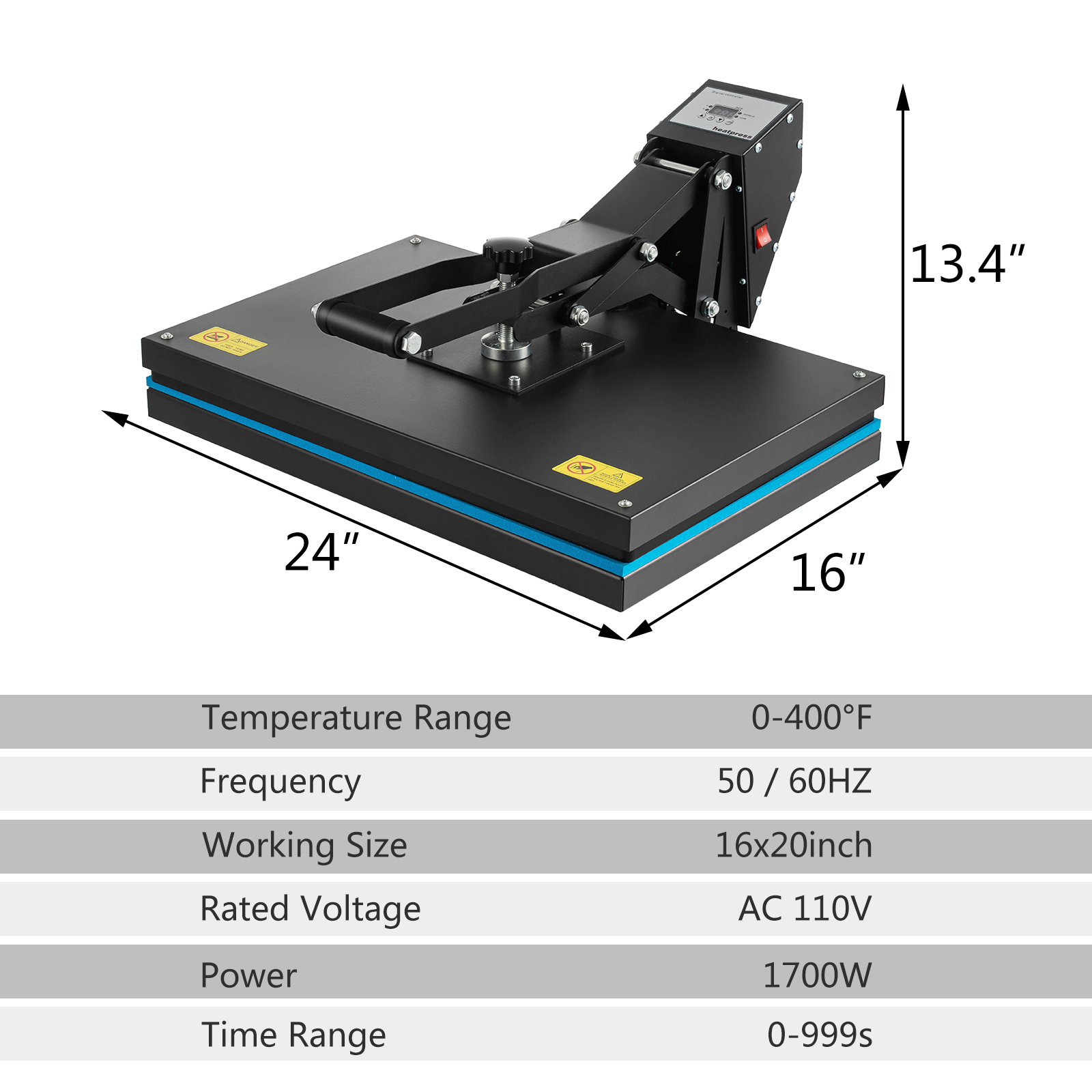 Heat Press Machine 16" x 24" Clamshell Sublimation Printer for T-shirt Heat Press Machine 16" x 24" Clamshell Sublimation Printer for T-shirt