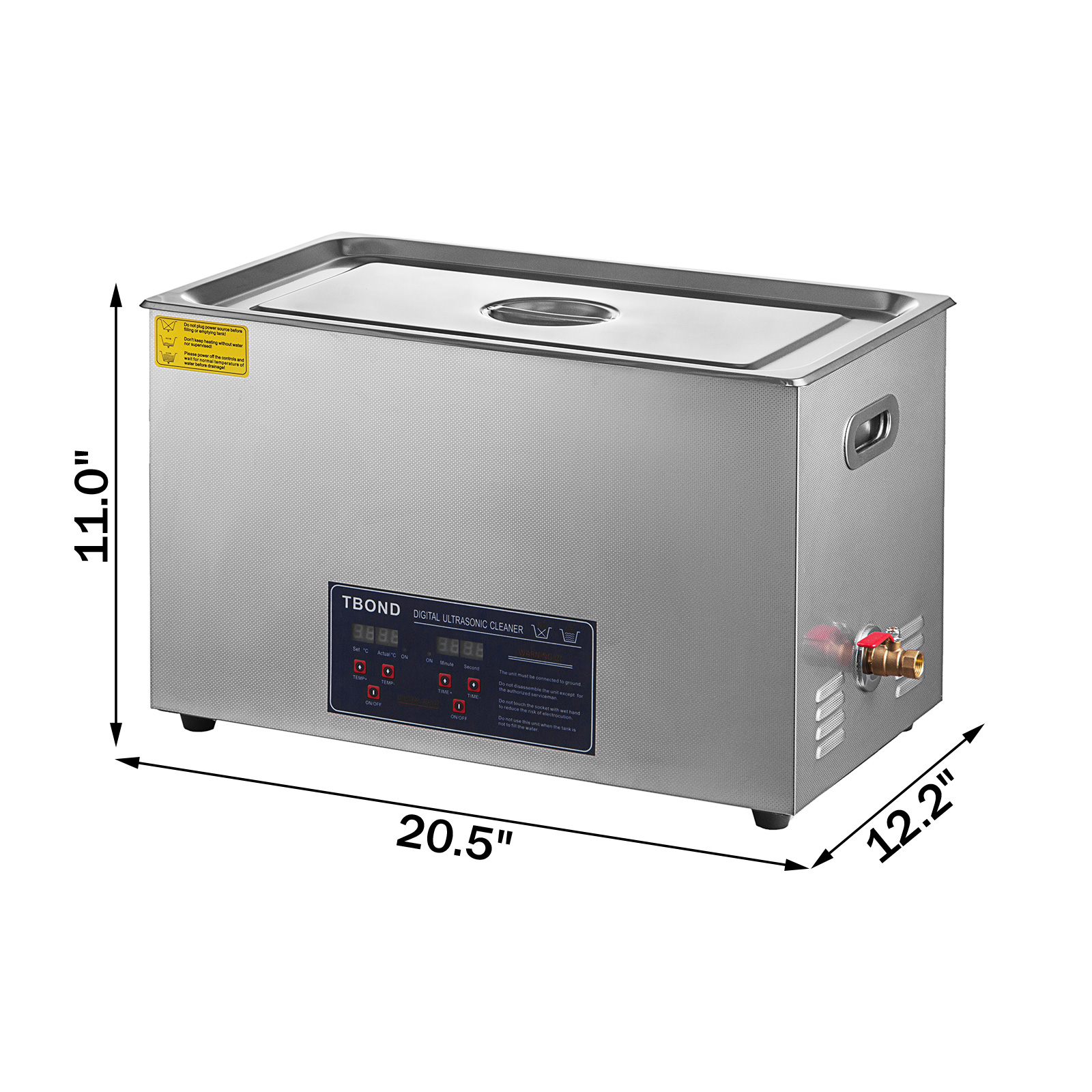 New Stainless Steel Ultrasonic Cleaner 22 L Liter Industry Heated Jewelry