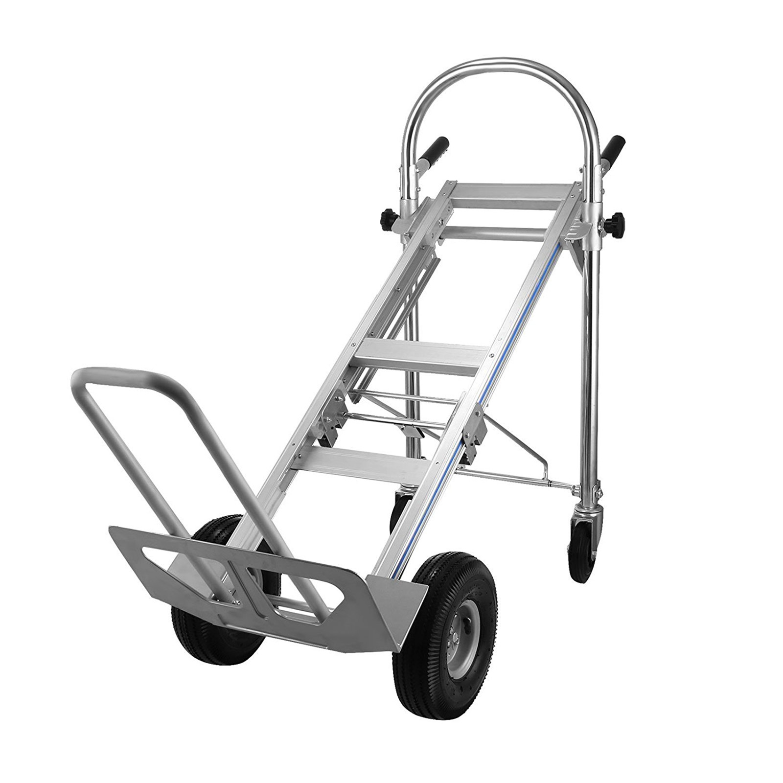 350kg New Folding Hand Cart Foldable Trolley Barrow Sack Truck Aluminium 2 in 1 350kg New Folding Hand Cart Foldable Trolley Barrow Sack Truck Aluminium 2 in 1
