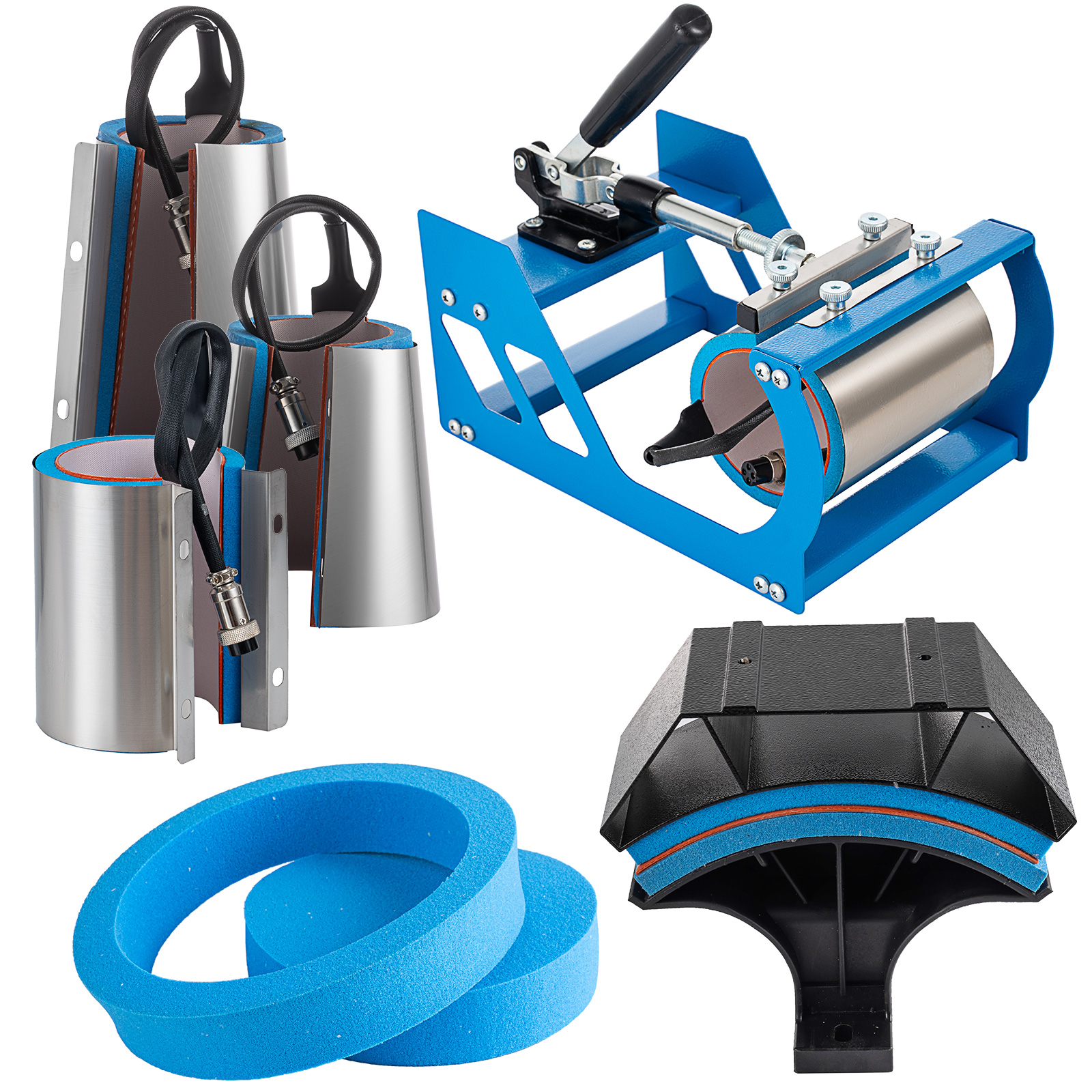 5 in 1 Heat Press Machine Digital Transfer Sublimation T-Shirt Mug Hat Plate Cap