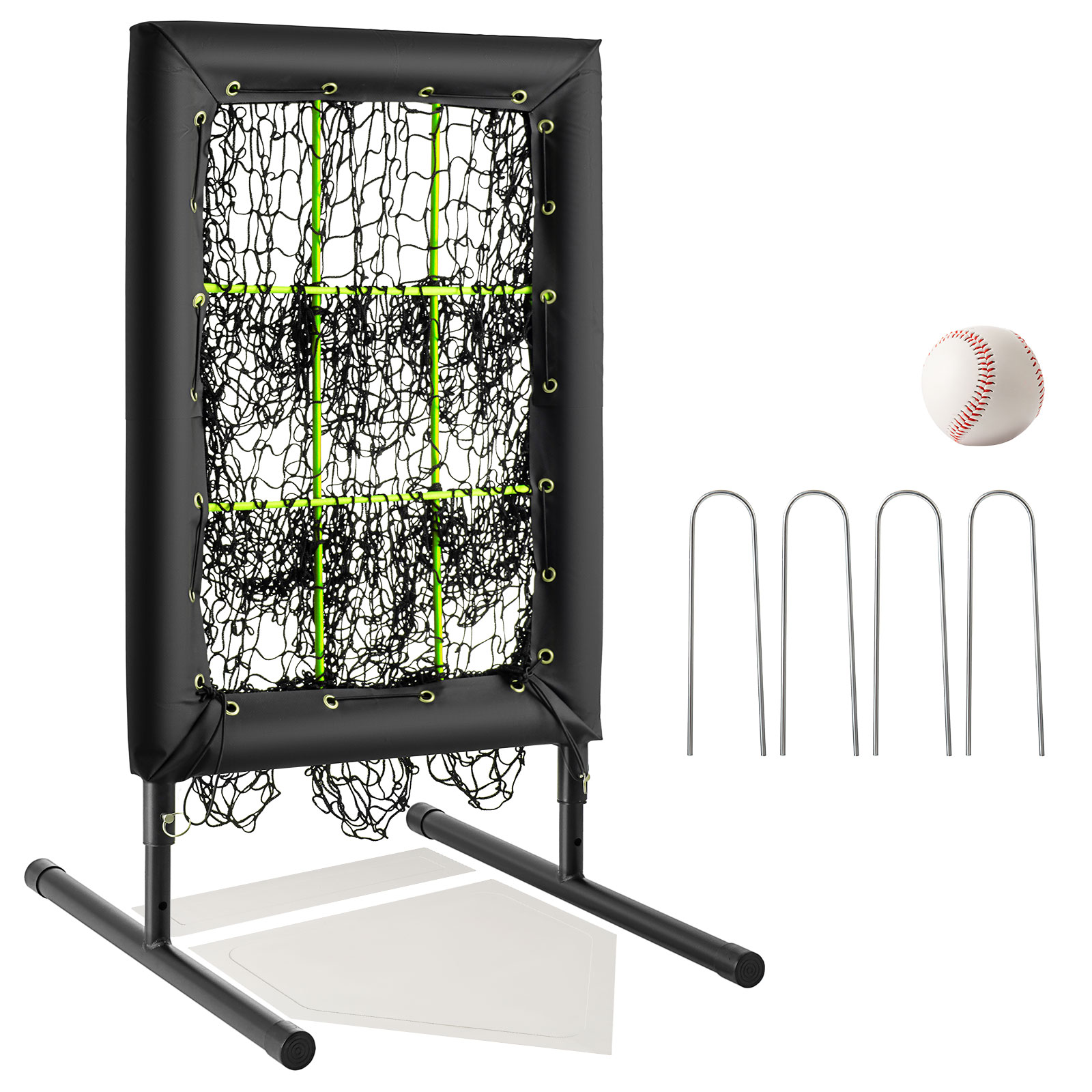 9 Hole Baseball Pitching Net with Strike Zone, 9 Pockets Pitchers Throw Training