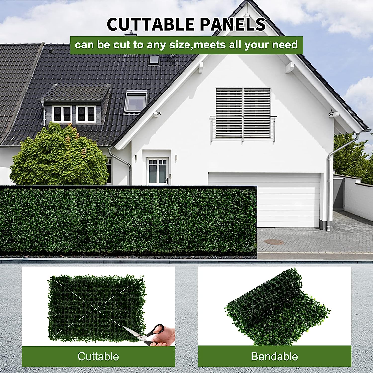 12pcs 24x16" Artificial Boxwood Wall Hedge Mat Plant Panels Outdoor Grass Fence 12pcs 24x16" Artificial Boxwood Wall Hedge Mat Plant Panels Outdoor Grass Fence