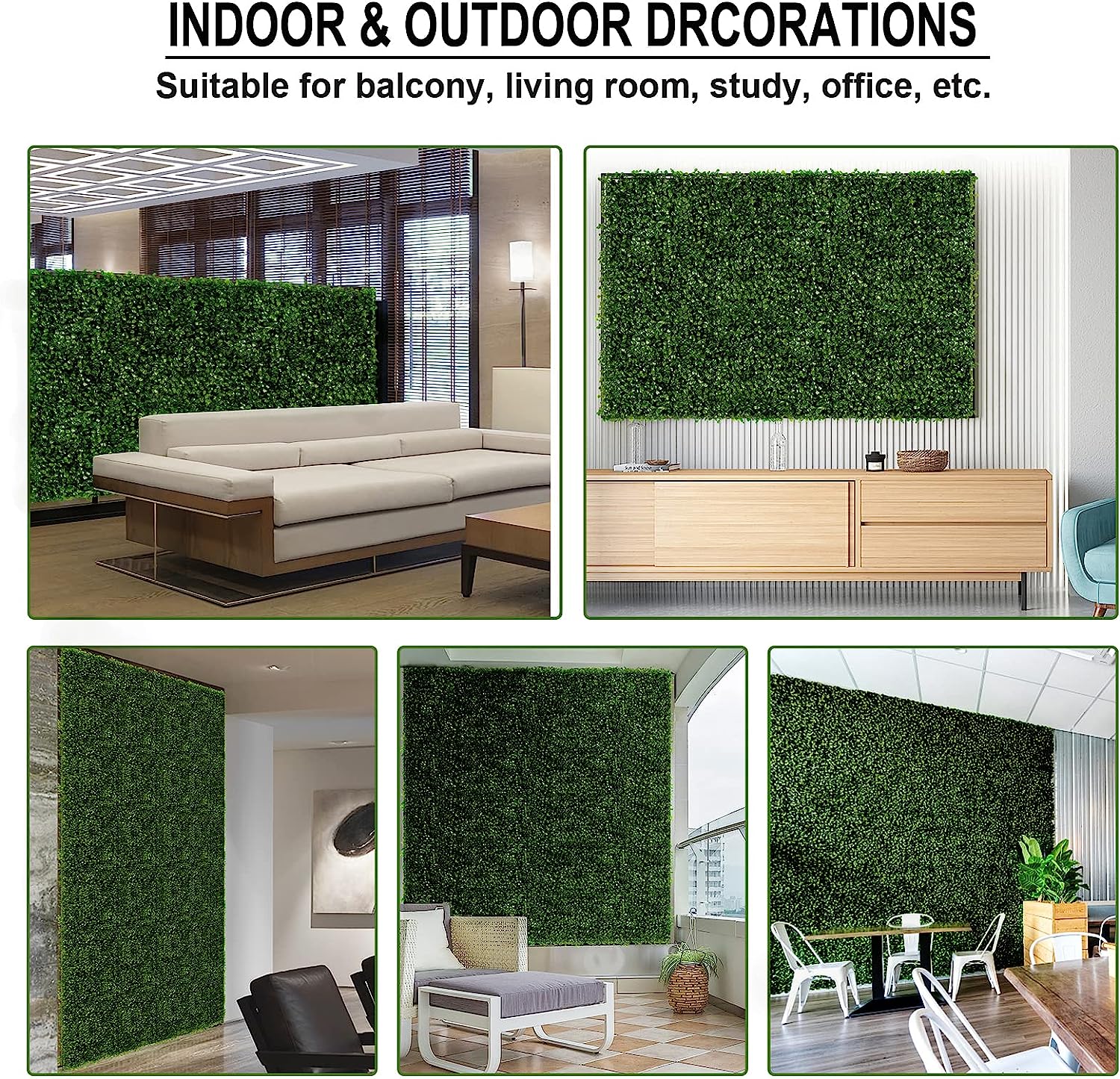 12pcs 24x16" Artificial Boxwood Wall Hedge Mat Plant Panels Outdoor Grass Fence 12pcs 24x16" Artificial Boxwood Wall Hedge Mat Plant Panels Outdoor Grass Fence