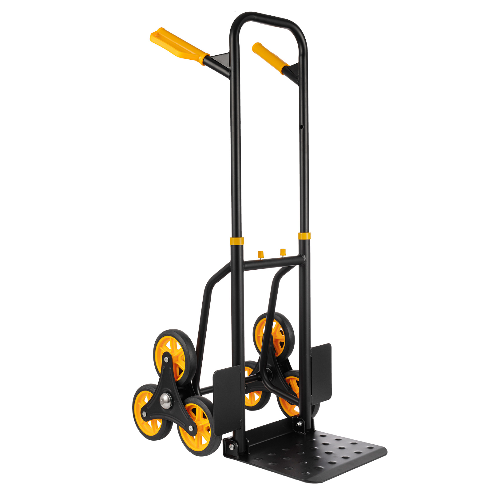 Stair Climber Hand Truck and Dolly, 330 Lb Capacity Heavy-Duty Trolley Cart with Telescoping Handle and Rubber Wheels 