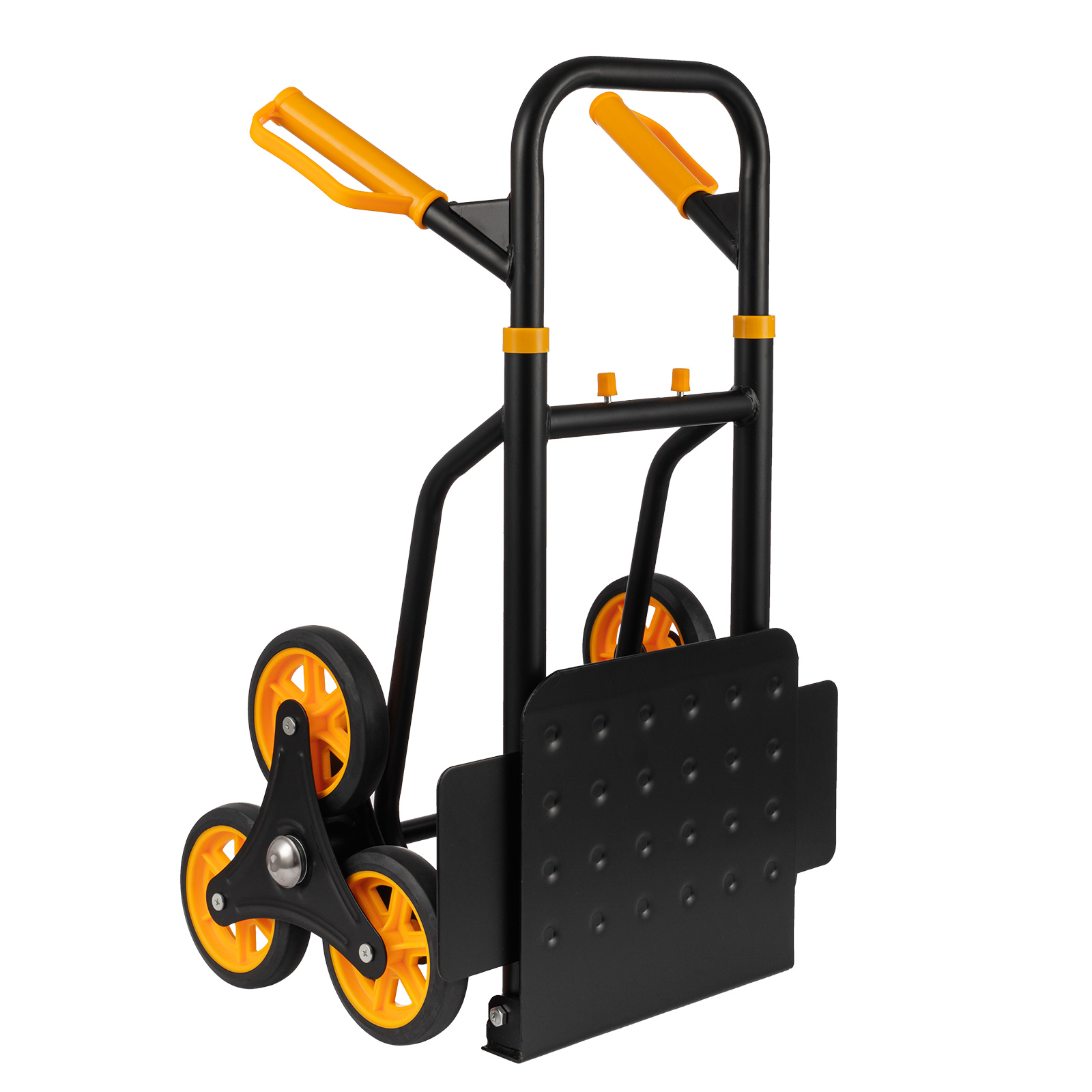 Stair Climber Hand Truck and Dolly, 330 Lb Capacity Heavy-Duty Trolley Cart with Telescoping Handle and Rubber Wheels 