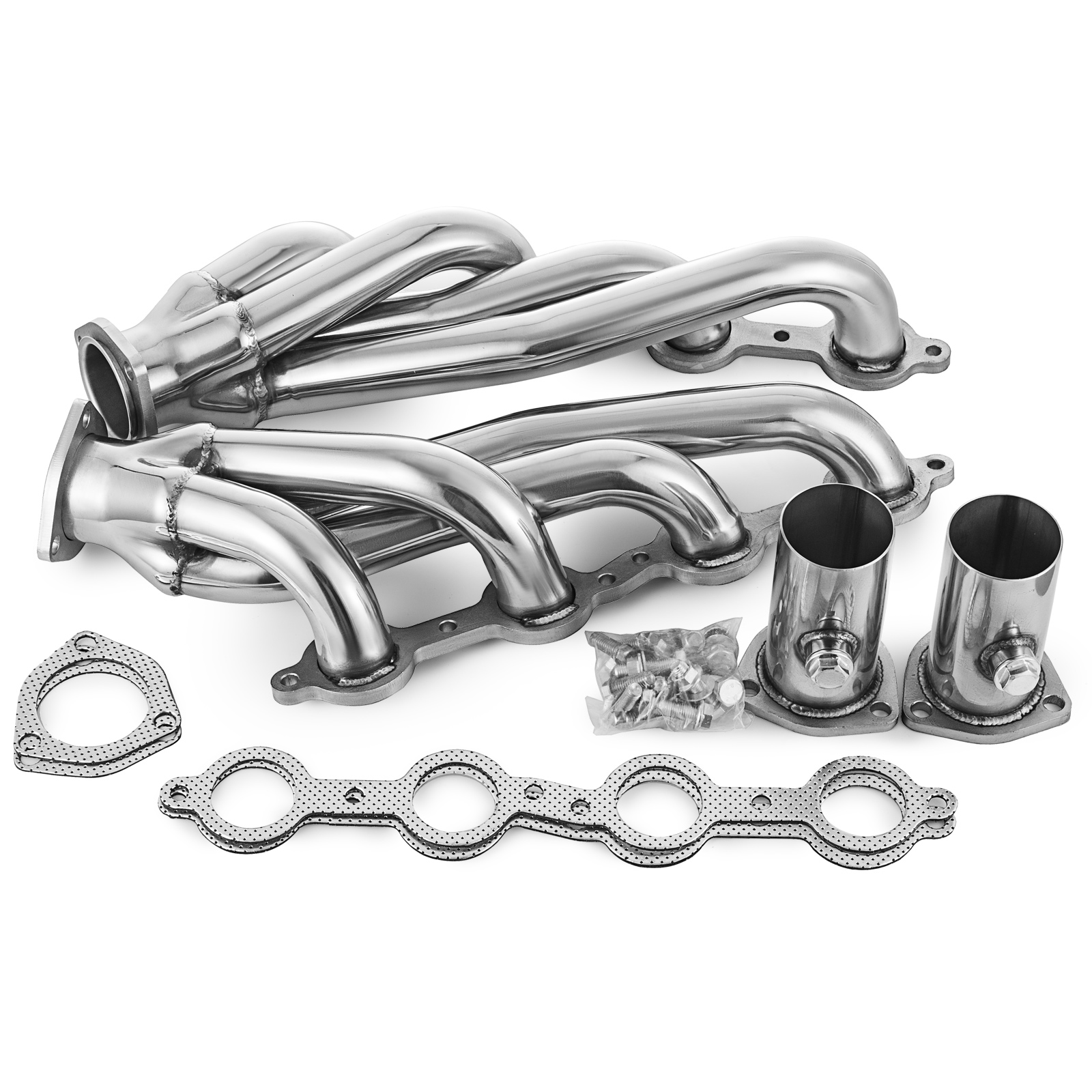 Set LS Swap Exhaust Headers For Chevy LS1 LS2 LS3 LS6 LS9 S10 SUV Truck CE
