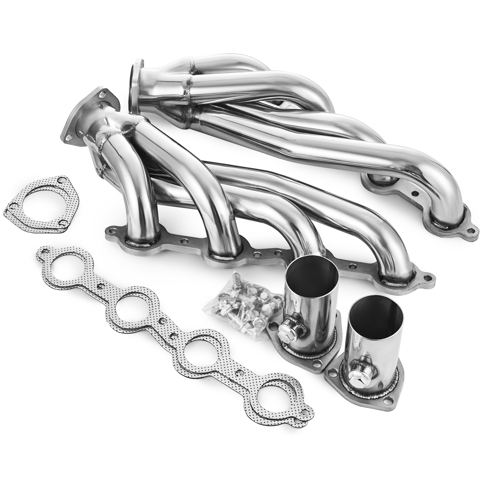 Set LS Swap Exhaust Headers For Chevy LS1 LS2 LS3 LS6 LS9 S10 SUV Truck CE