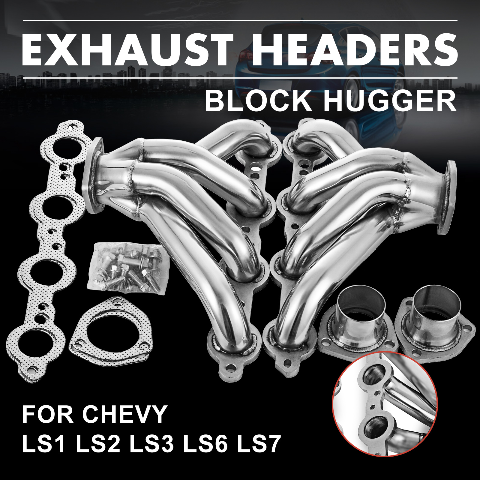 Headers,These Block Hugger tight-fit headers are designed to be used with S...