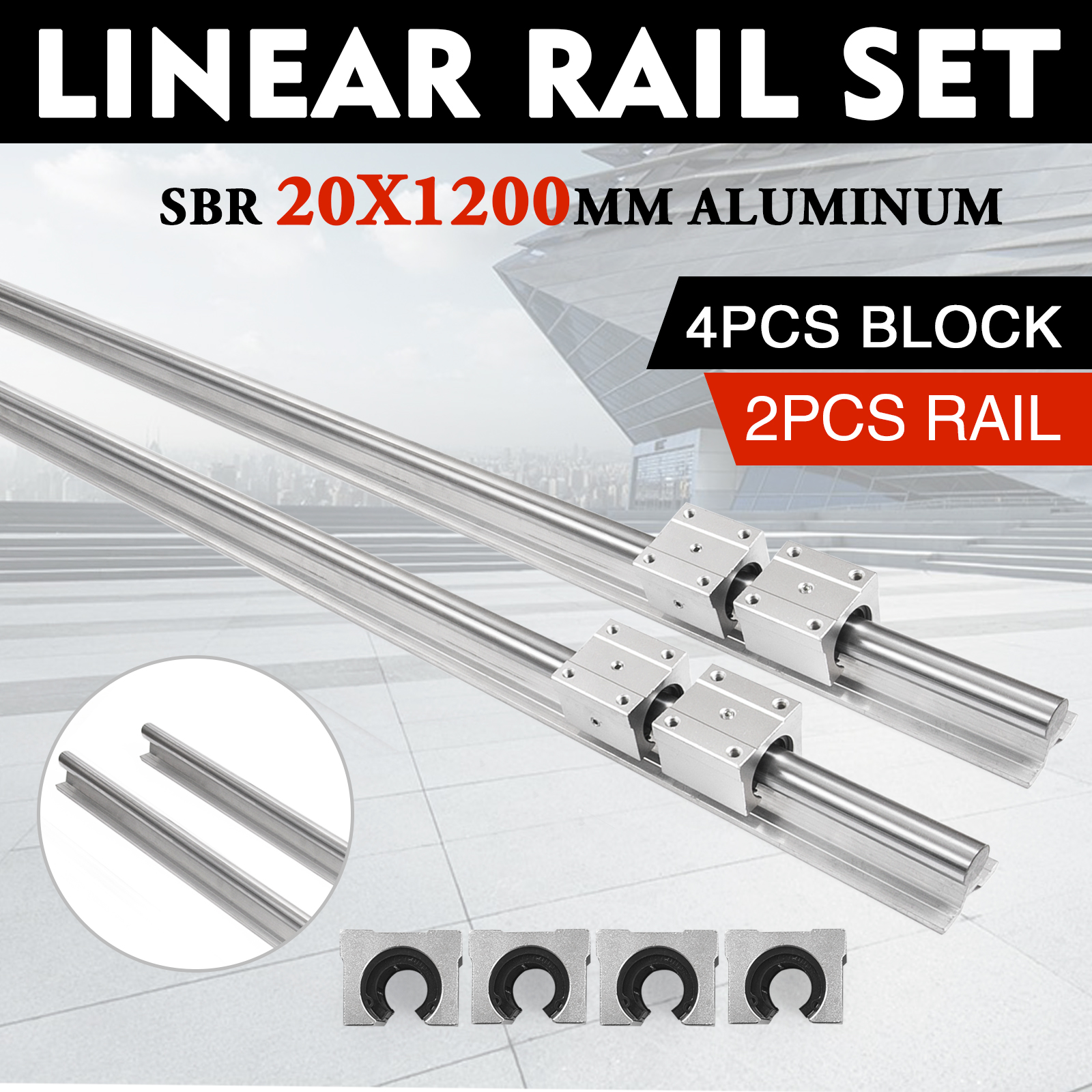 2Pcs-SBR20-1200mm-Linear-Slide-Guide-Shaft-Rail-4Pcs-SBR20UU-Bearing-Block-CNC