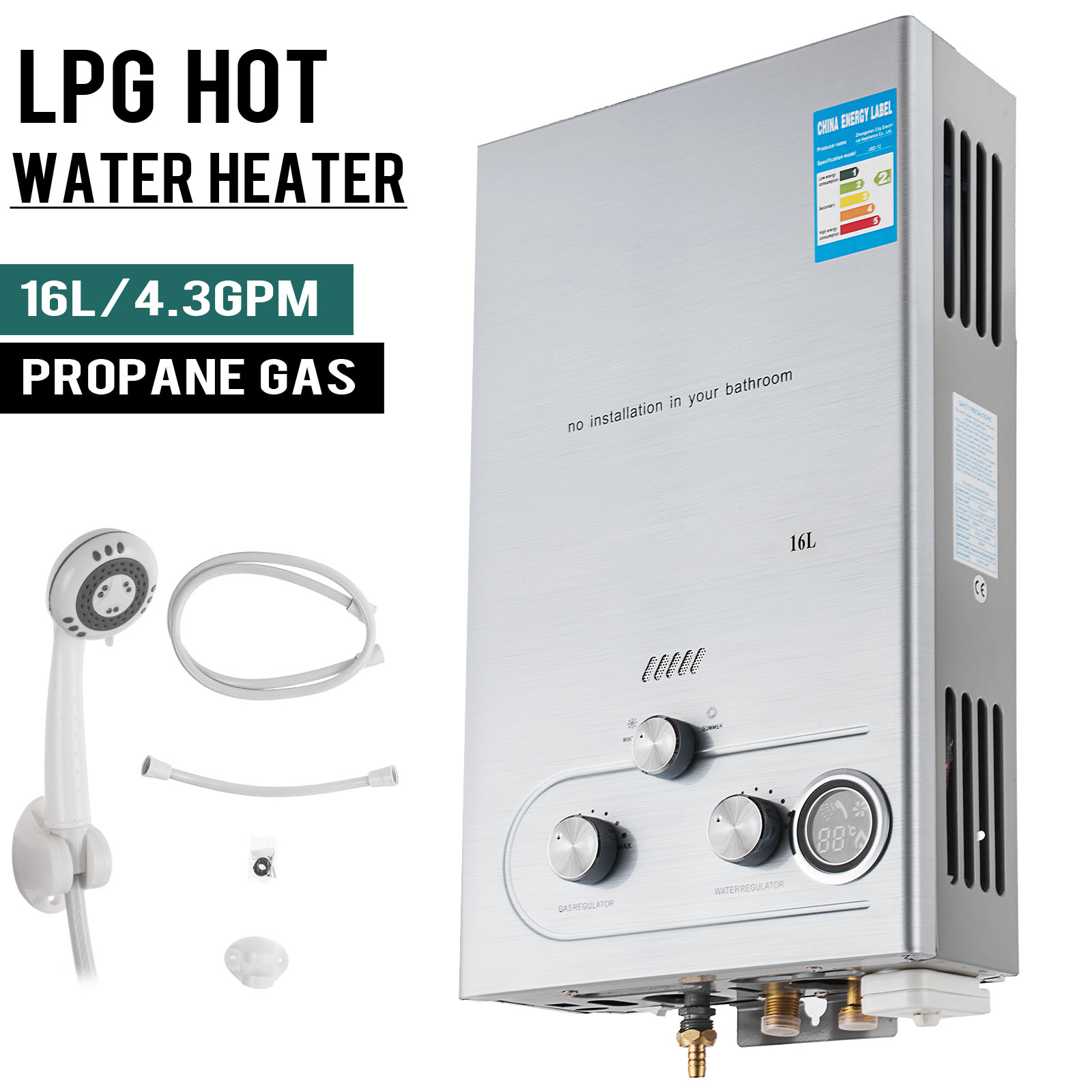 12L Natural Gas Durchlauferhitzer Warmwasserbereiter Warmwasserboiler