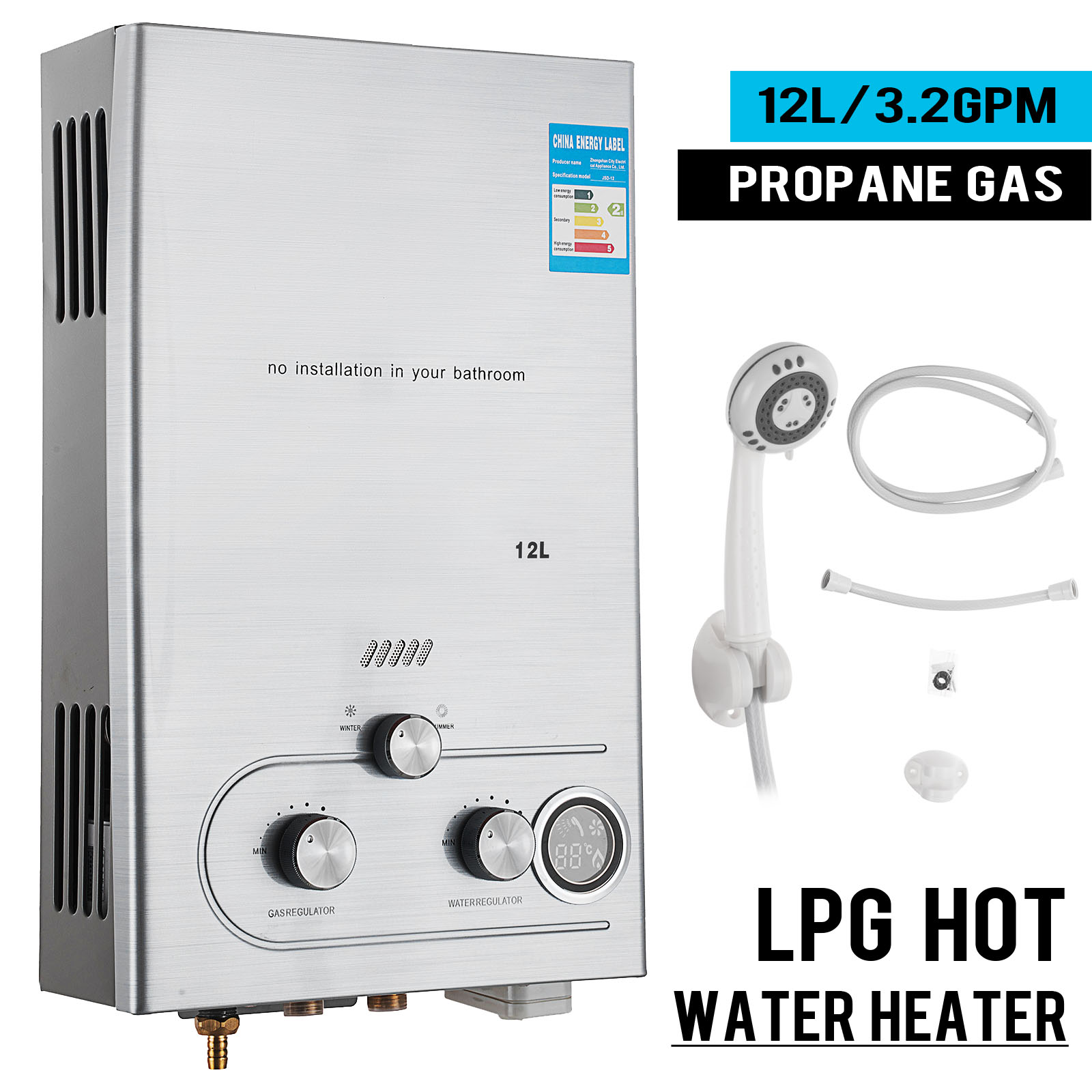 12L Natural Gas Durchlauferhitzer Warmwasserbereiter Warmwasserboiler