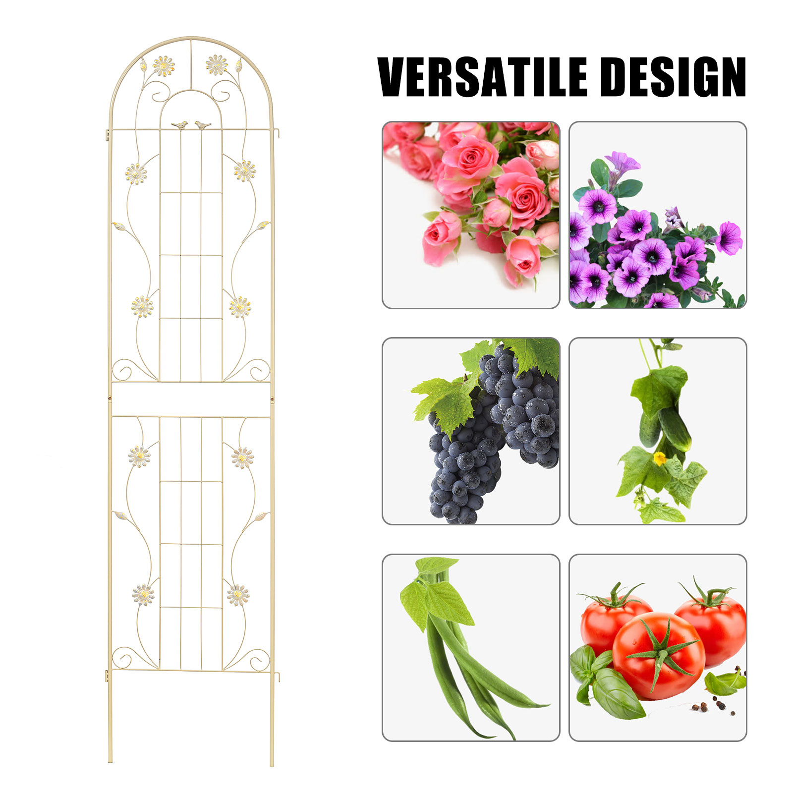 4 Pack 86.7" H x 19.7" W Garden Trellis with Coating for Climbing Plants Outdoor - Picture 64 of 84