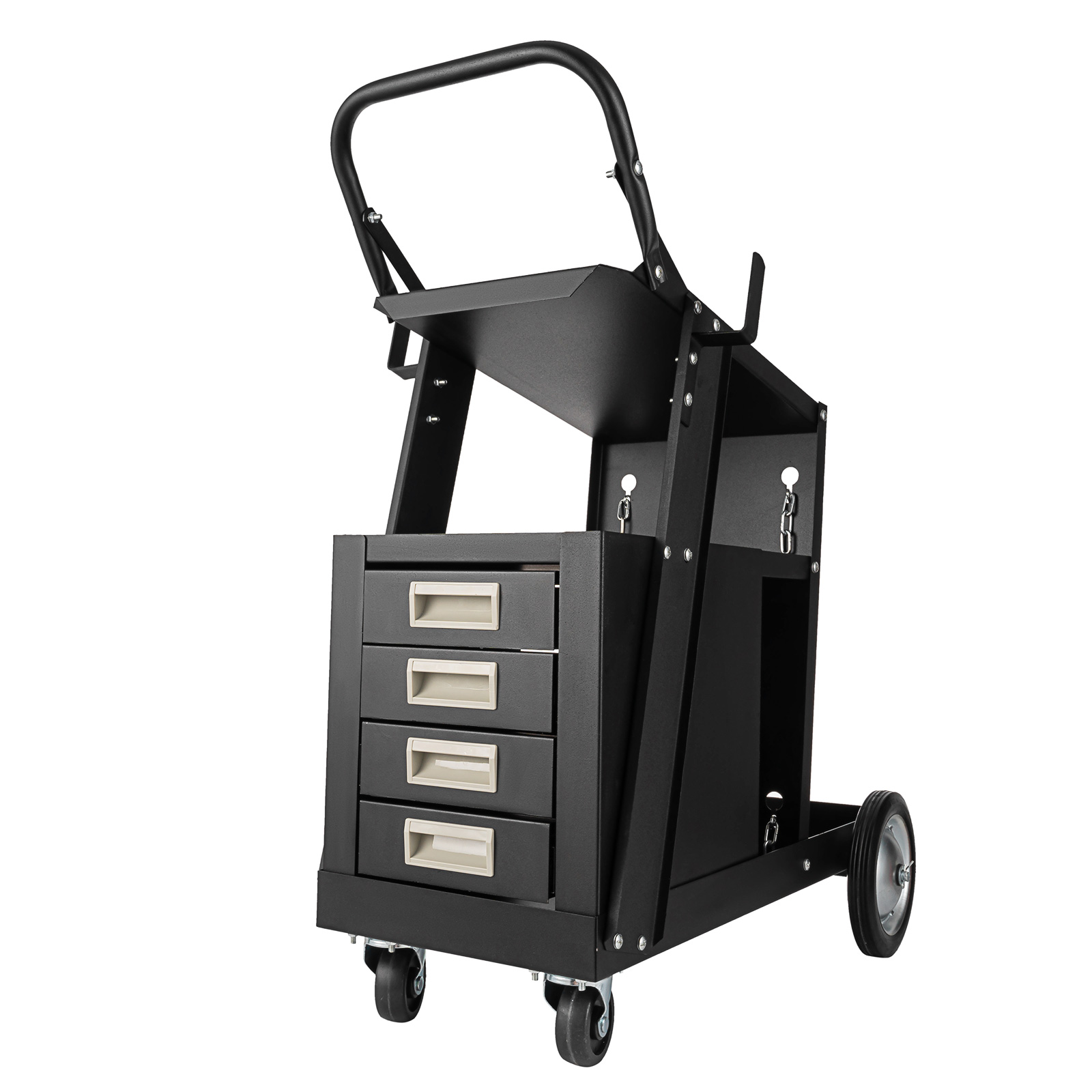 Rolling Welding Cart w/ Tank Storage 4 Drawers for TIG MIG Welder Plasma Cutter Rolling Welding Cart w/ Tank Storage 4 Drawers for TIG MIG Welder Plasma Cutter