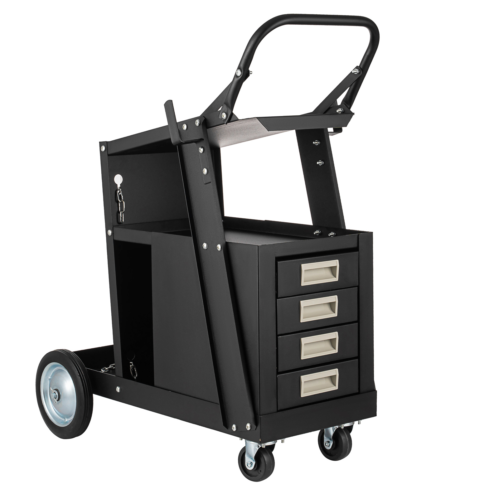 Rolling Welding Cart w/ Tank Storage 4 Drawers for TIG MIG Welder Plasma Cutter Rolling Welding Cart w/ Tank Storage 4 Drawers for TIG MIG Welder Plasma Cutter