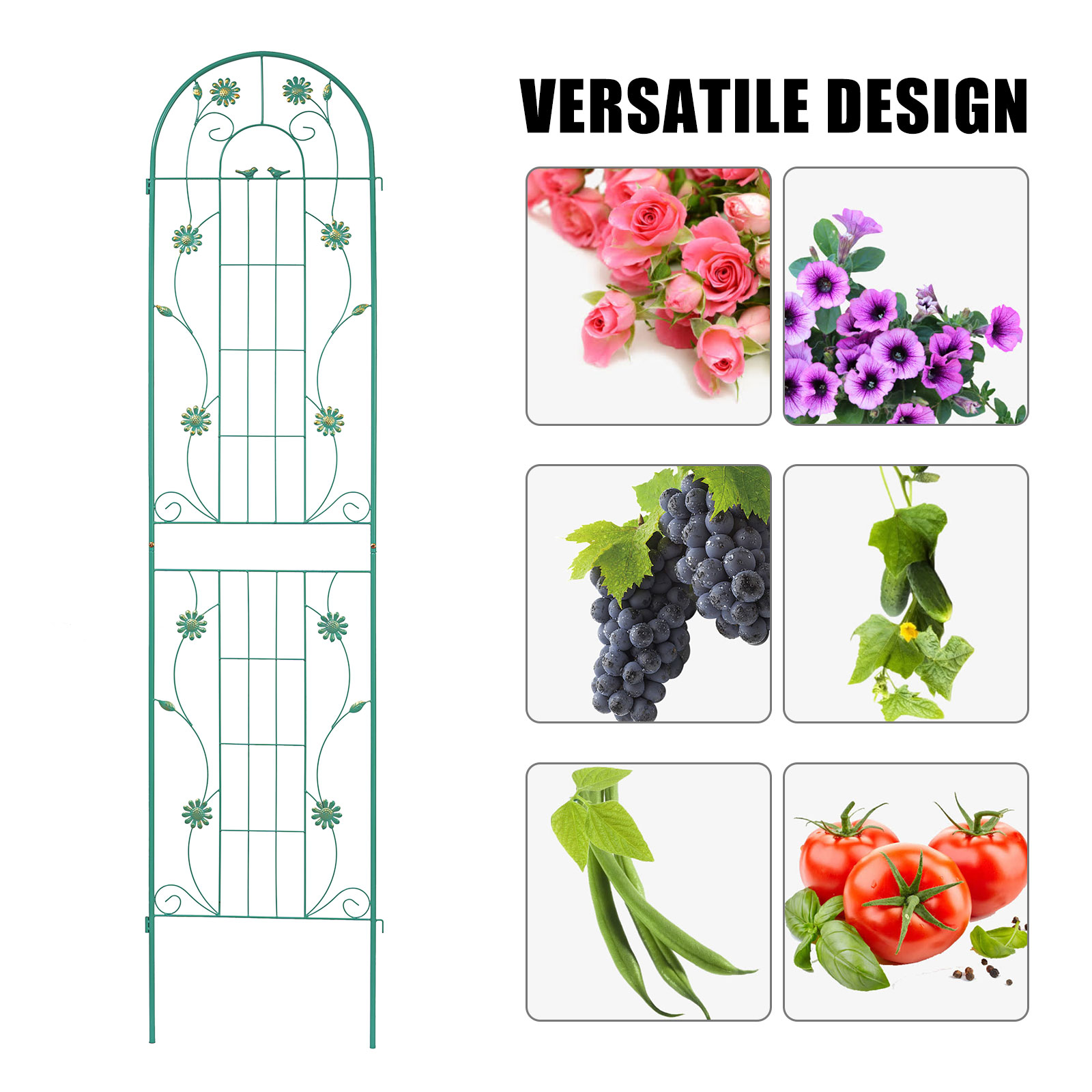 4 Pack 86.7" H x 19.7" W Garden Trellis with Coating for Climbing Plants Outdoor - Picture 77 of 84