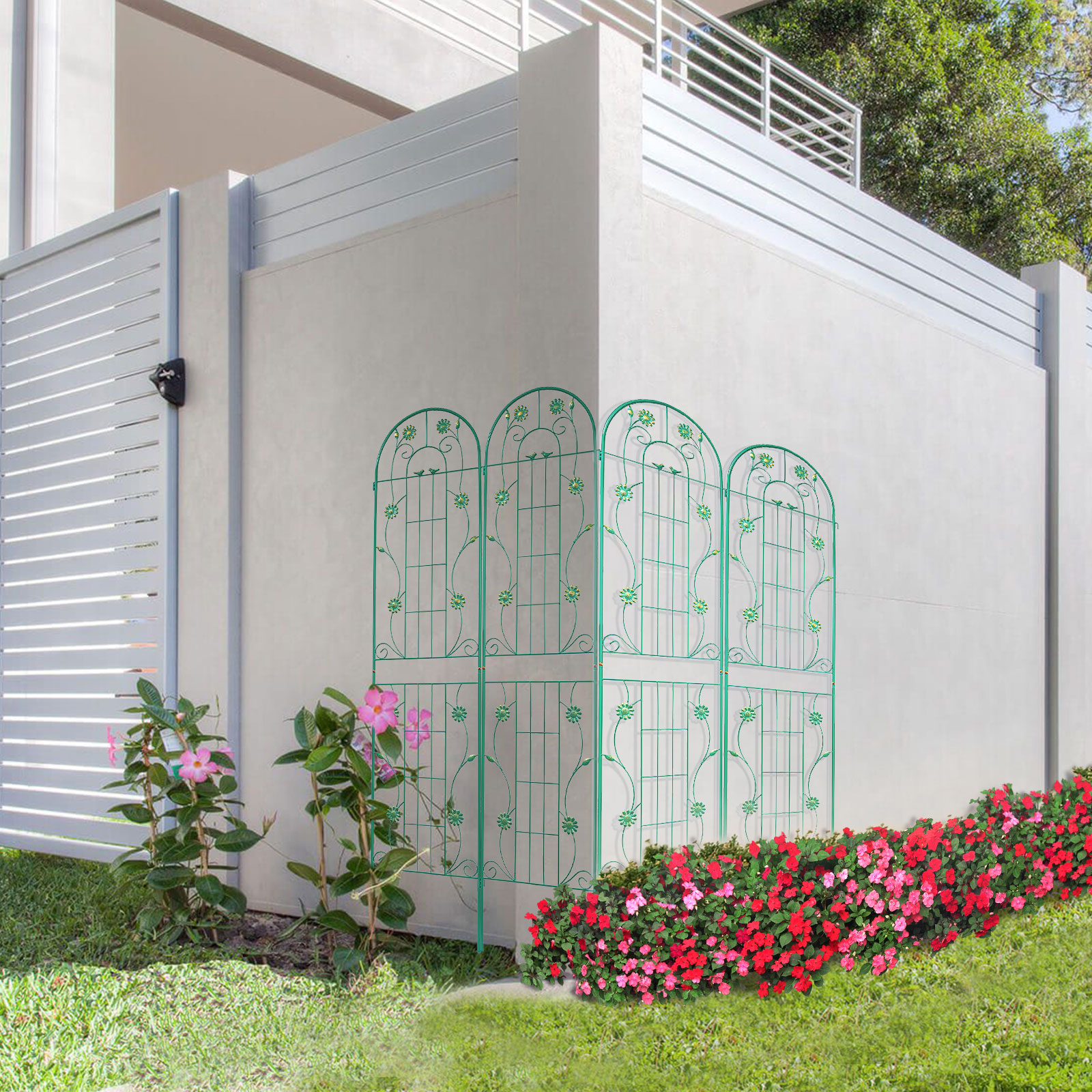 4 Pack 86.7" H x 19.7" W Garden Trellis with Coating for Climbing Plants Outdoor - Picture 79 of 84