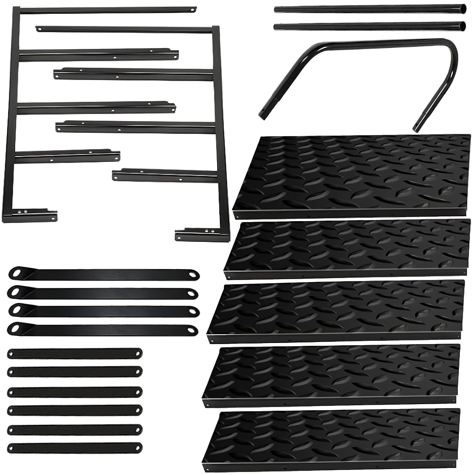 RV Steps with Handrail, 4 Step Hot Tub Stairs, Upgrade Anti-Slip RV Stairs Steps for Safety in and Out of RV, Camper, Mobile Home 