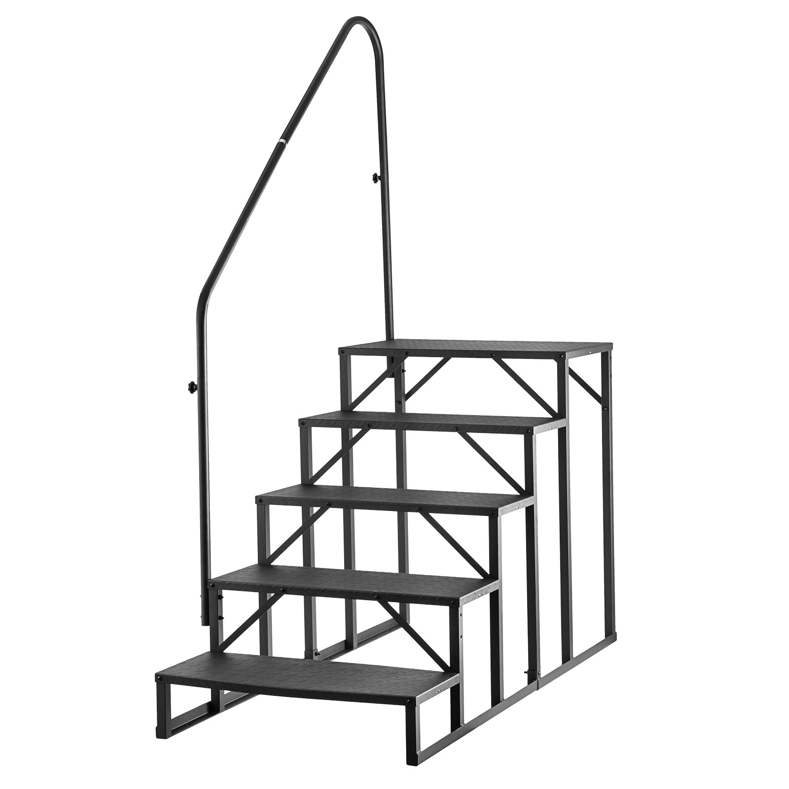RV Steps with Handrail, 4 Step Hot Tub Stairs, Upgrade Anti-Slip RV Stairs Steps for Safety in and Out of RV, Camper, Mobile Home 