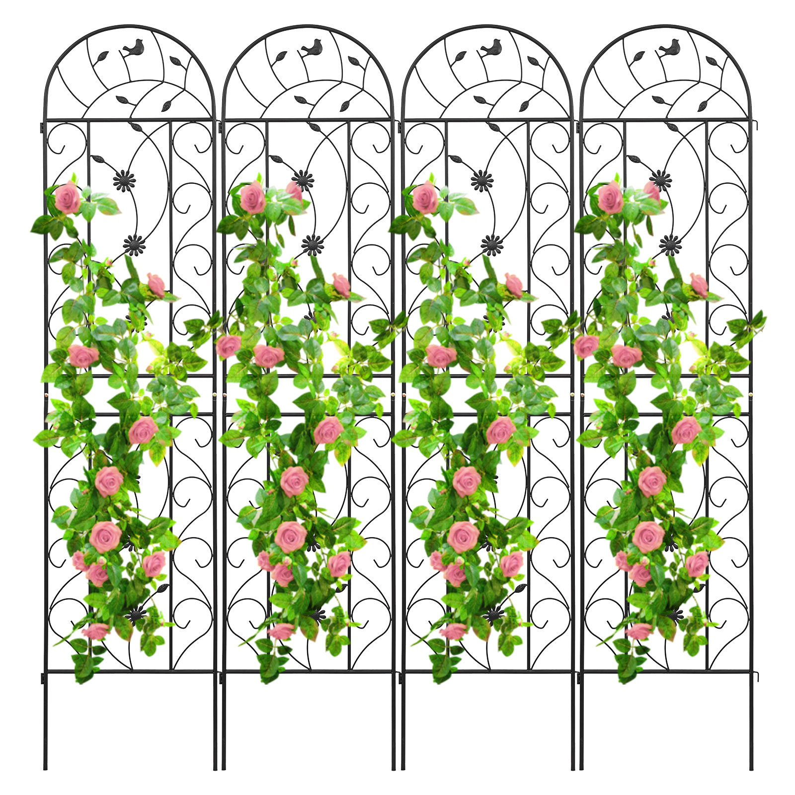 4 Pack 86.7" H x 19.7" W Garden Trellis with Coating for Climbing Plants Outdoor - Picture 44 of 84